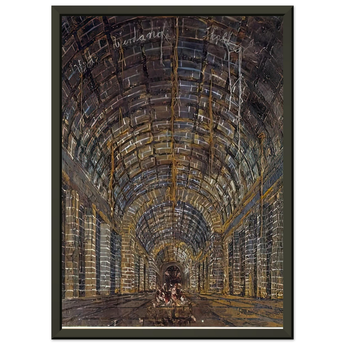 Anselm Kiefer URD VERDANDI SKULD THE NORNS 1983 Framed Art Print - Aluminum Frame - 60x80 cm / 24x32 inches