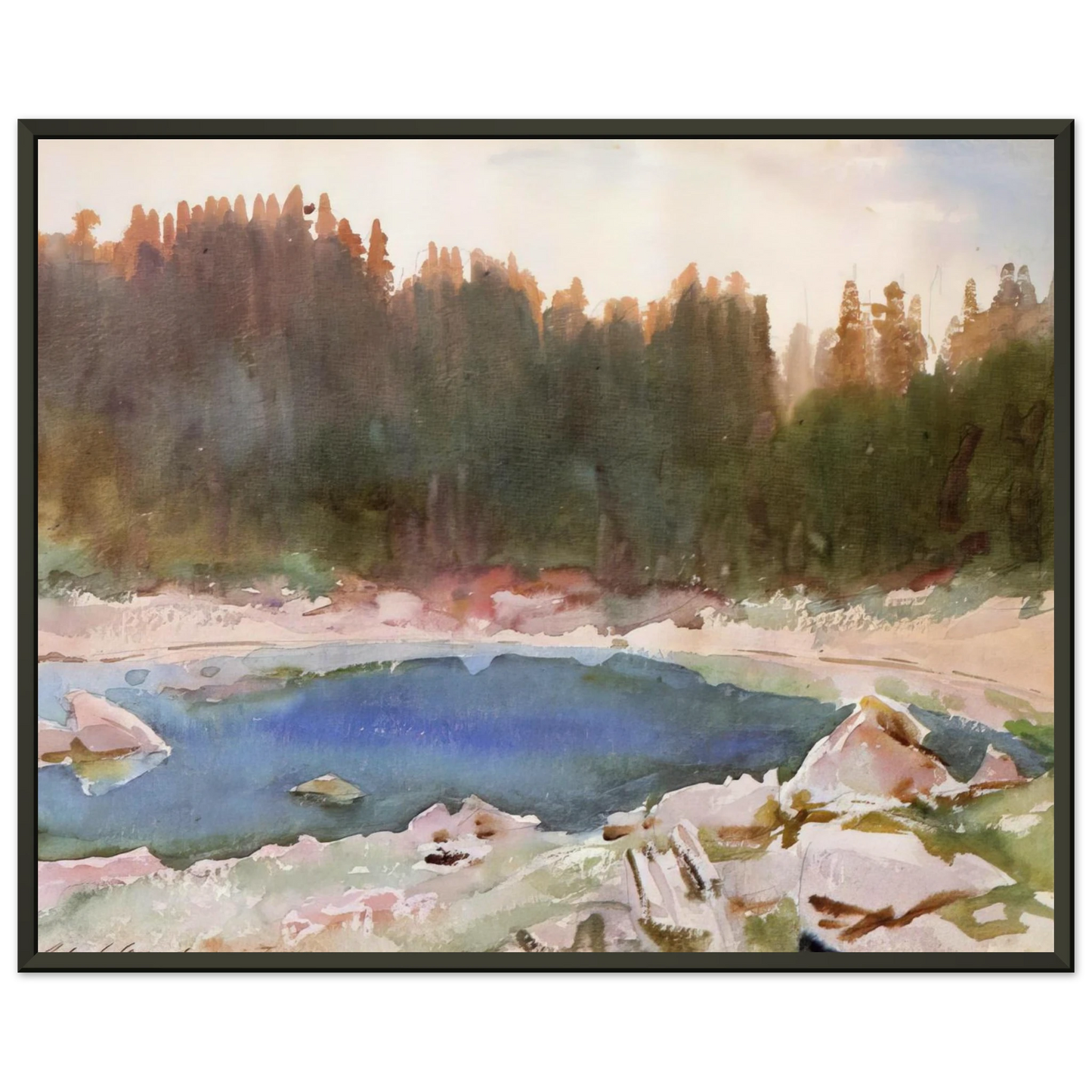 John Singer Sargent Lake in the Tyrol Framed Art Print - Aluminum Frame - 70x100 cm / 28x40 inches