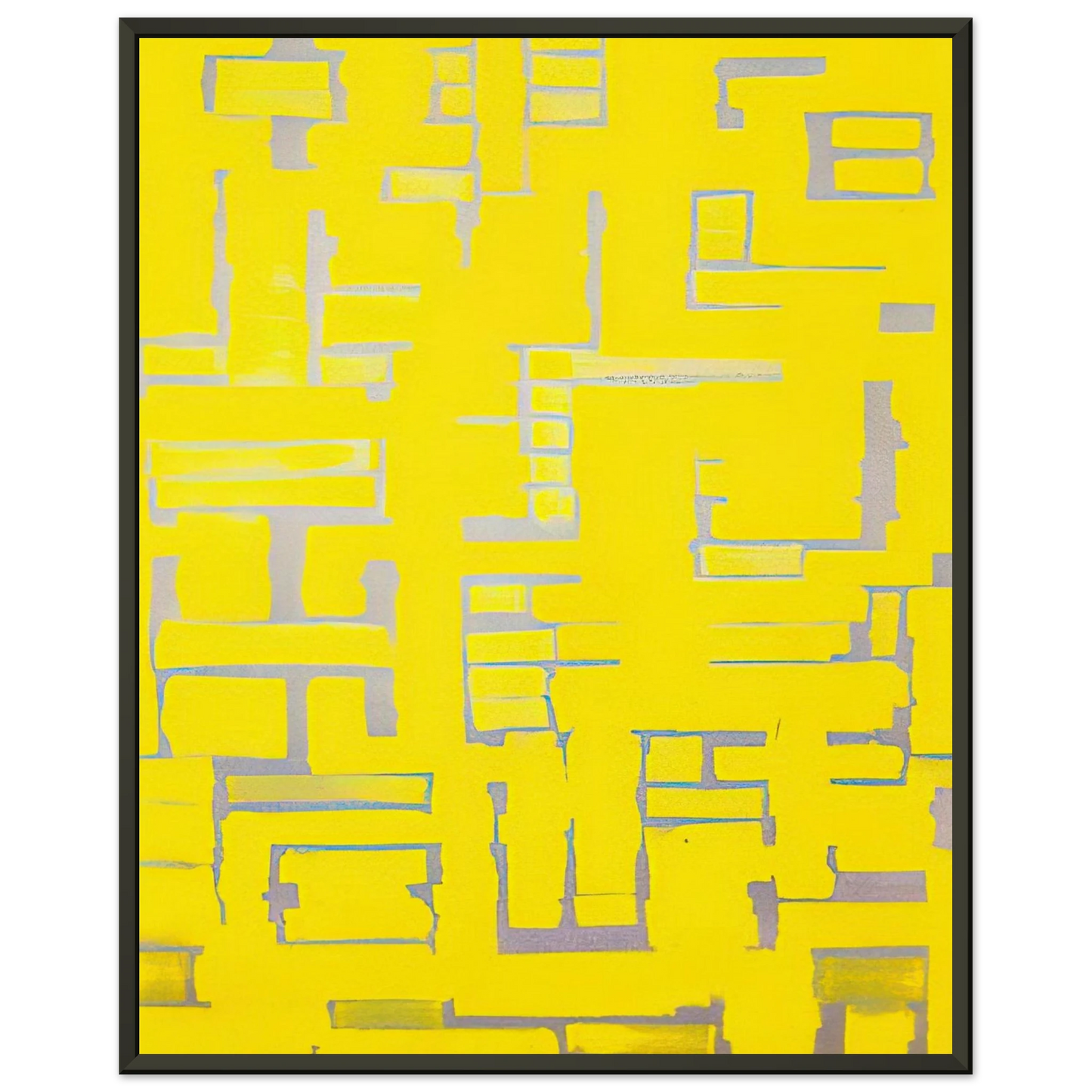 Ad Reinhardt Untitled Yellow and White 1950 Framed Art Print - Aluminum Frame - 70x100 cm / 28x40 inches