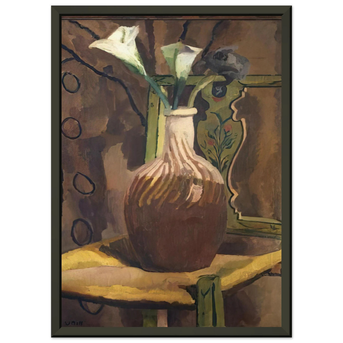 Vanessa Bell ARUM LILIES 1919 Framed Art Print - Aluminum Frame - 60x80 cm / 24x32 inches