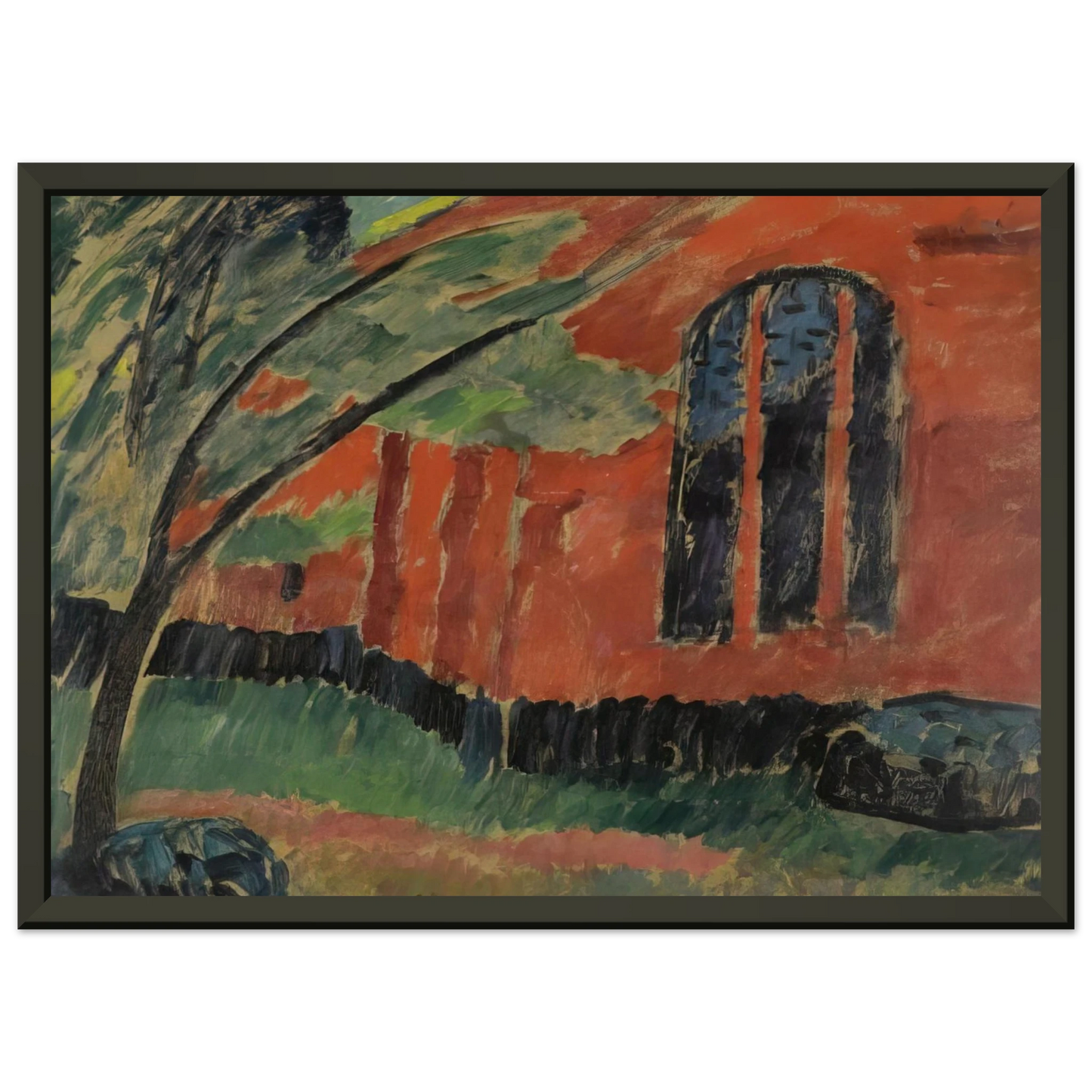 Alexej von Jawlensky THE CHURCH IN PREROW 1911 Framed Art Print - Aluminum Frame - 40x50 cm / 16x20 inches