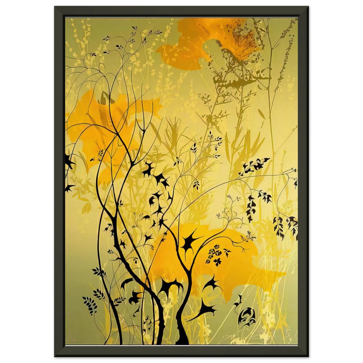 Eyvind Earle Wild Flowers Framed Art Print - Aluminum Frame - 40x50 cm / 16x20 inches