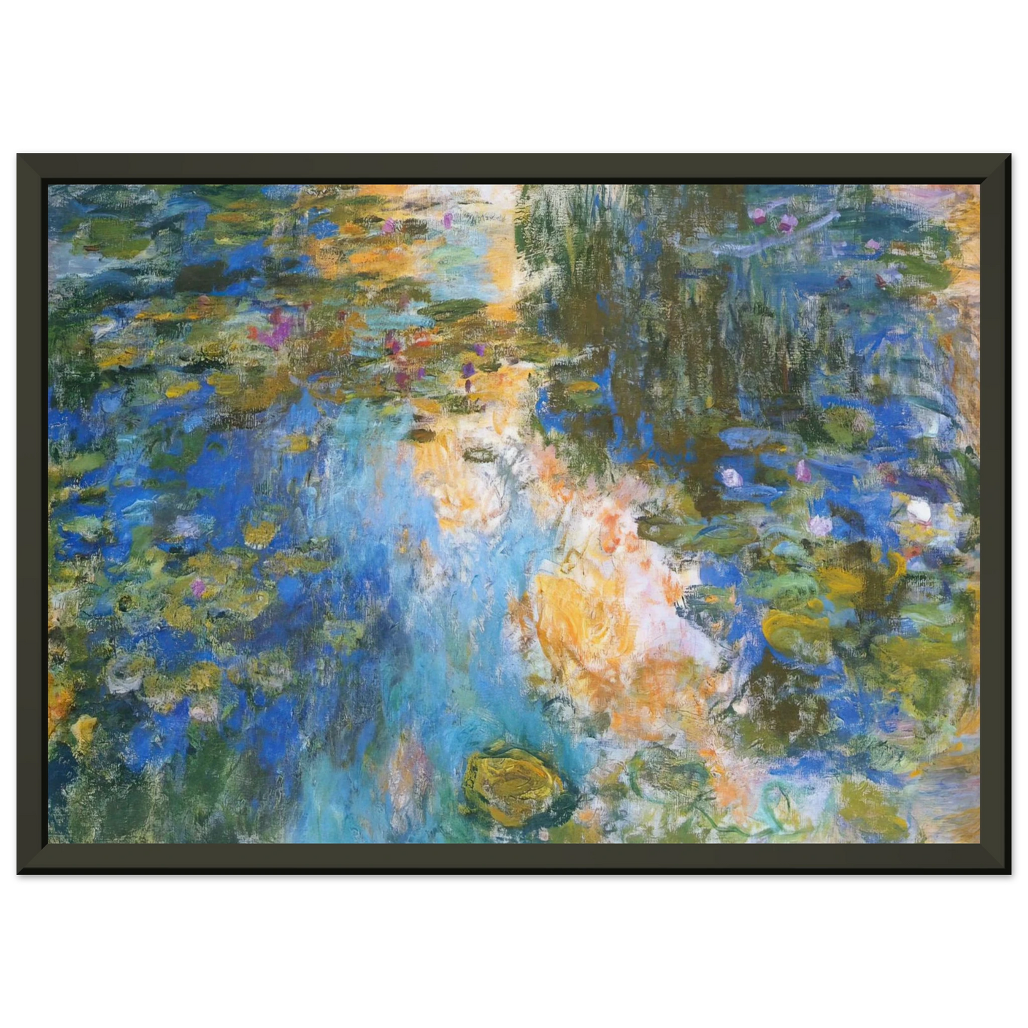 claude monet The Water Lily Pond X Framed Art Print - Aluminum Frame - 60x80 cm / 24x32 inches
