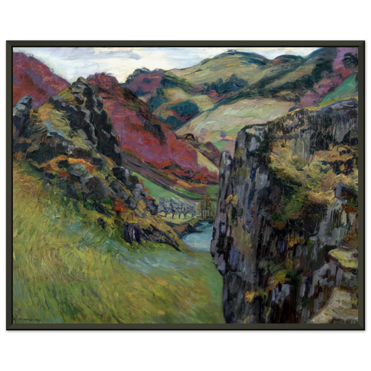 Armand Guillaumin Landscape near SaintJuliendesChazes Framed Art Print - Aluminum Frame - 40x50 cm / 16x20 inches
