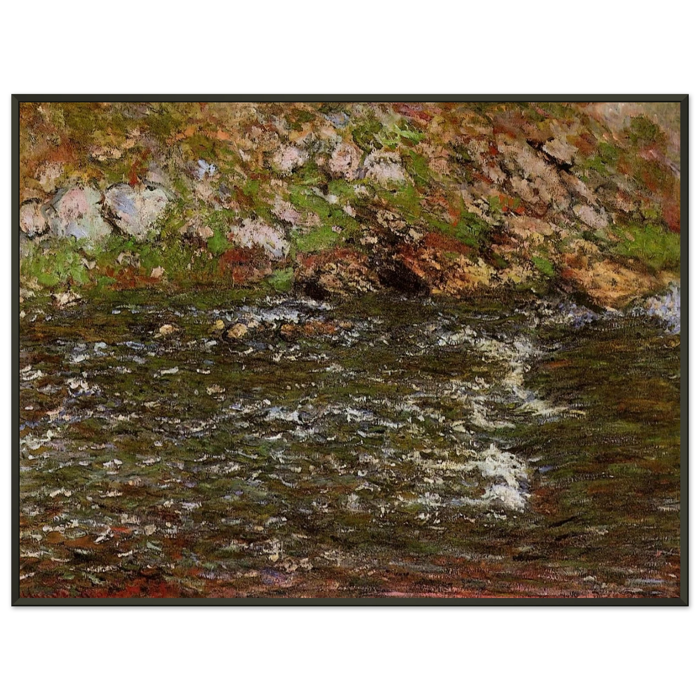 claude monet Torrent of the Petite Creuse at Fresselines Framed Art Print - Aluminum Frame - 40x50 cm / 16x20 inches