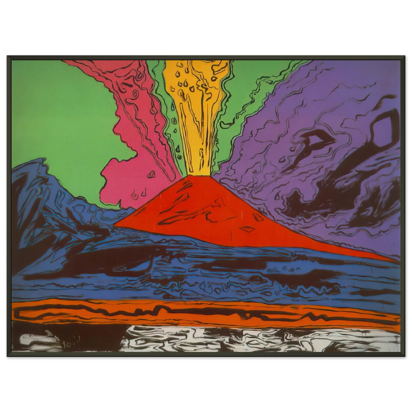 Andy Warhol Vesuvius Framed Art Print - Aluminum Frame - 70x100 cm / 28x40 inches
