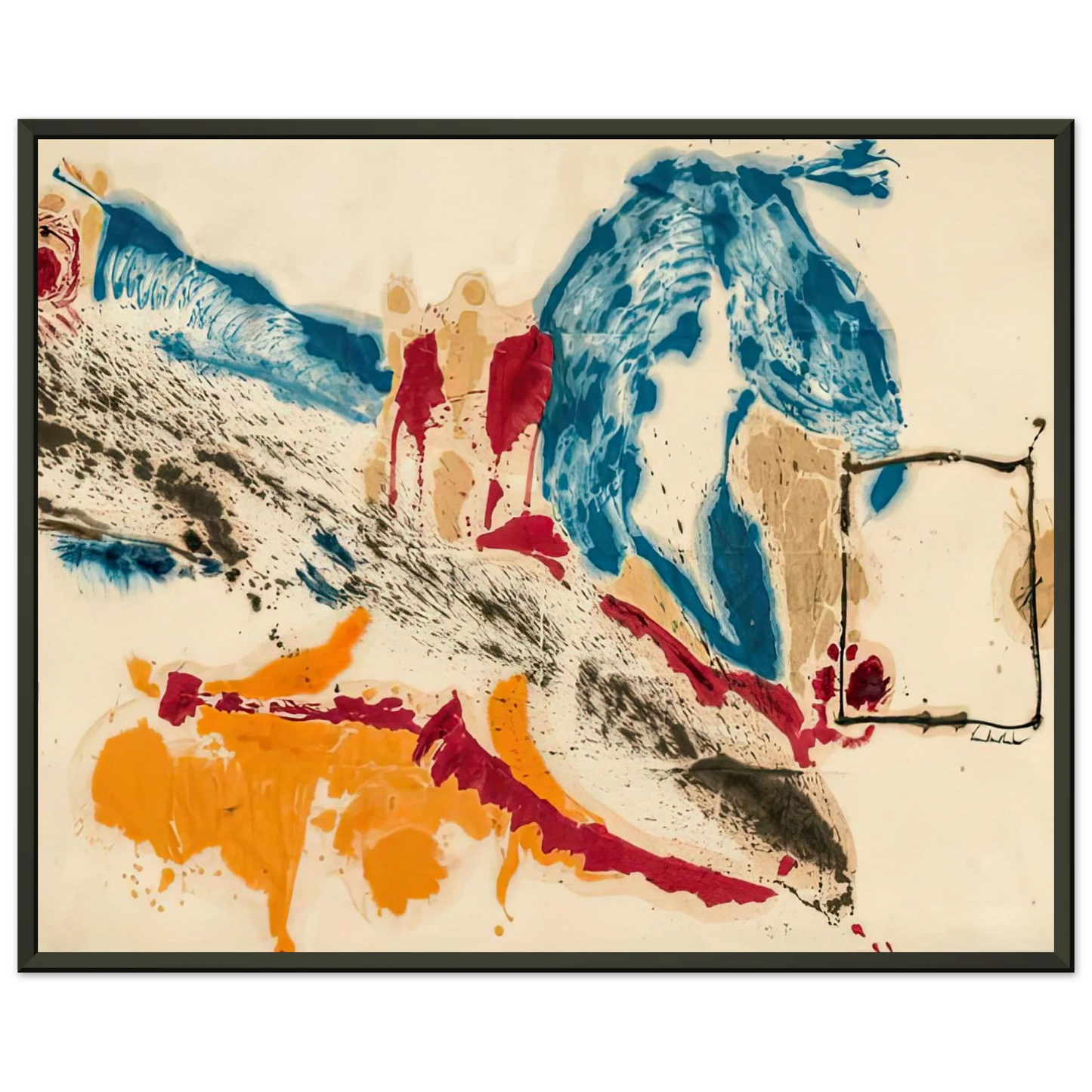 Helen Frankenthaler  Alassio 1960 Framed Art Print  - Aluminum Frame - 60x80 cm / 24x32 inches