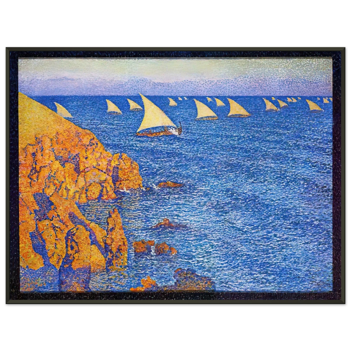Theo van Rysselberghe THE REGATA 1892 Framed Art Print - Aluminum Frame - 60x80 cm / 24x32 inches