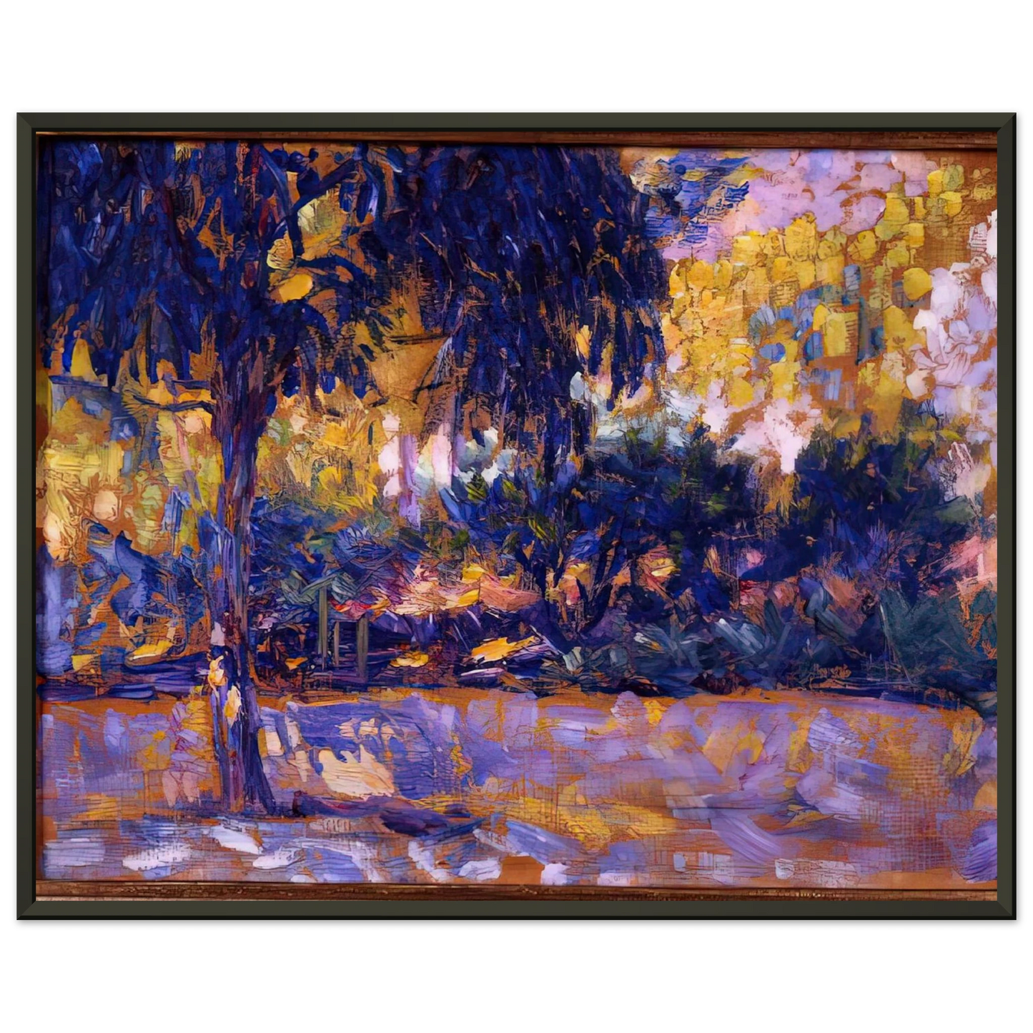 Henri Matisse LANDSCAPE WITH EUCALYPTUS TREES AND RIVER TREES IN FRONT OF A RIVER 1908 Framed Art Print - Aluminum Frame - 60x80 cm / 24x32 inches