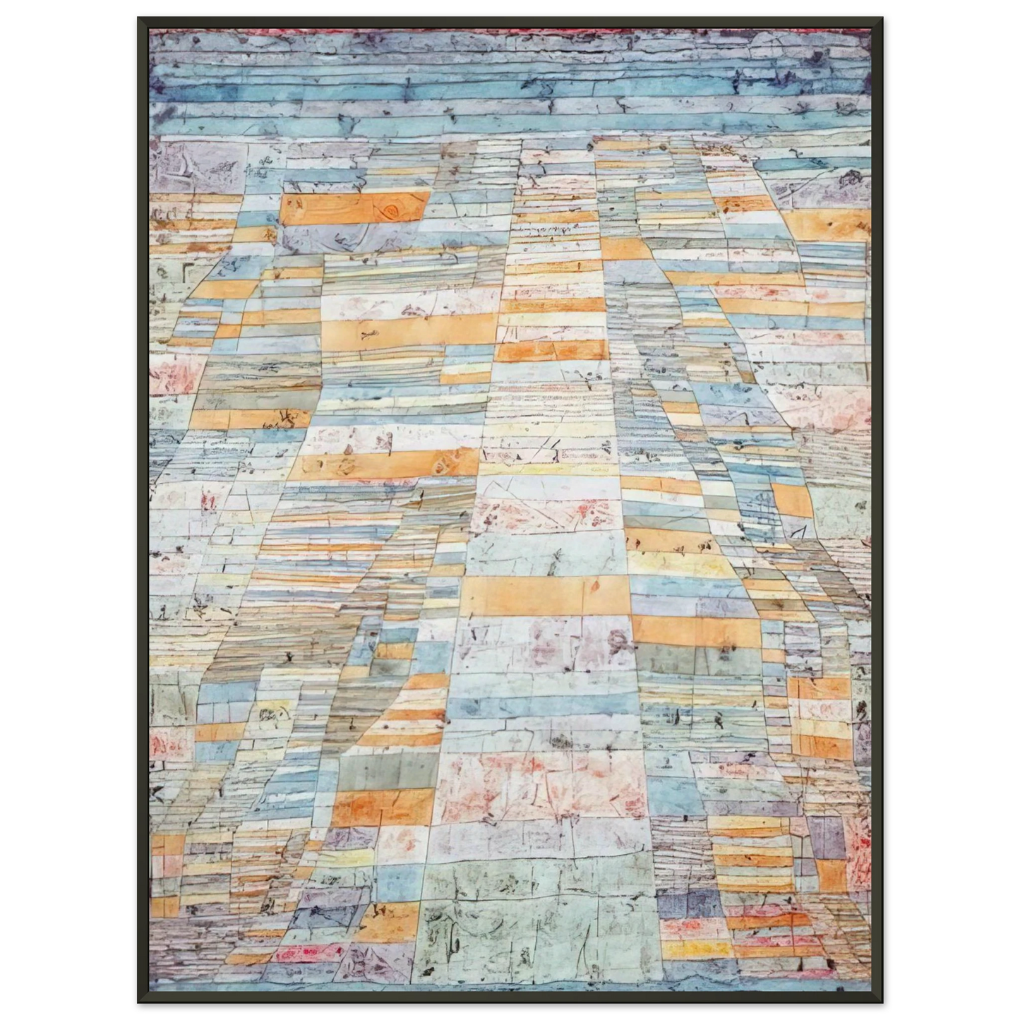 Paul Klee MAIN PATH AND BYWAYS 1929 Framed Art Print - Aluminum Frame - 70x100 cm / 28x40 inches