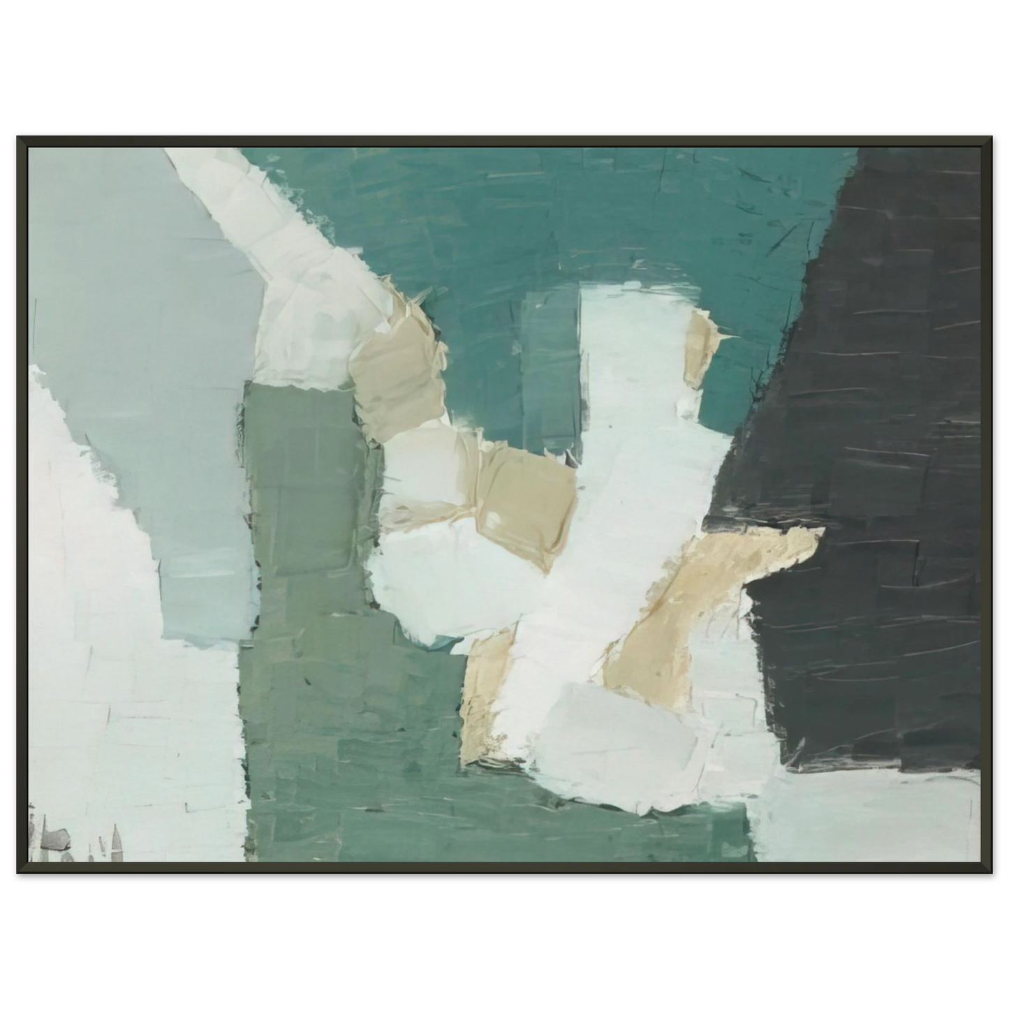Nicolas de Stael Composition 1949 Framed Art Print - Aluminum Frame - 60x80 cm / 24x32 inches