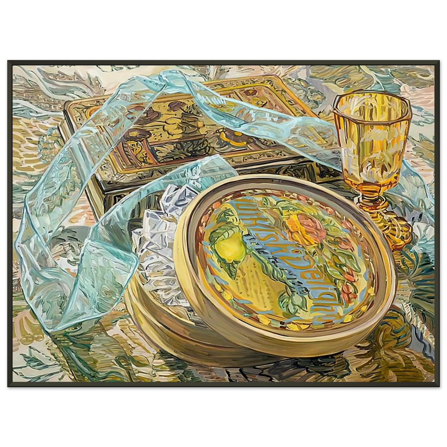Janet Fish TURKISH DELIGHT 2003 Framed Art Print - Aluminum Frame - 70x100 cm / 28x40 inches