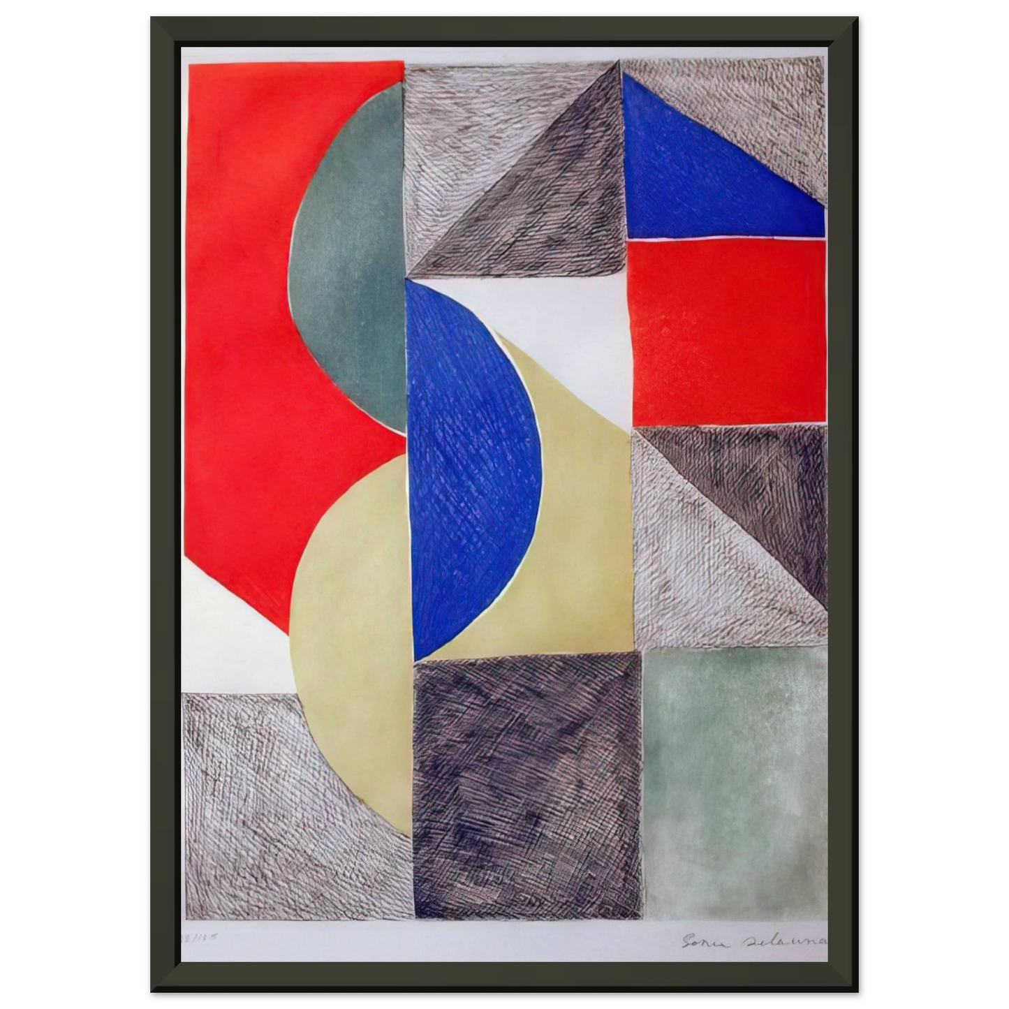 Sonia Delaunay ABSTRACT COMPOSITION Framed Art Print - Aluminum Frame - 60x80 cm / 24x32 inches