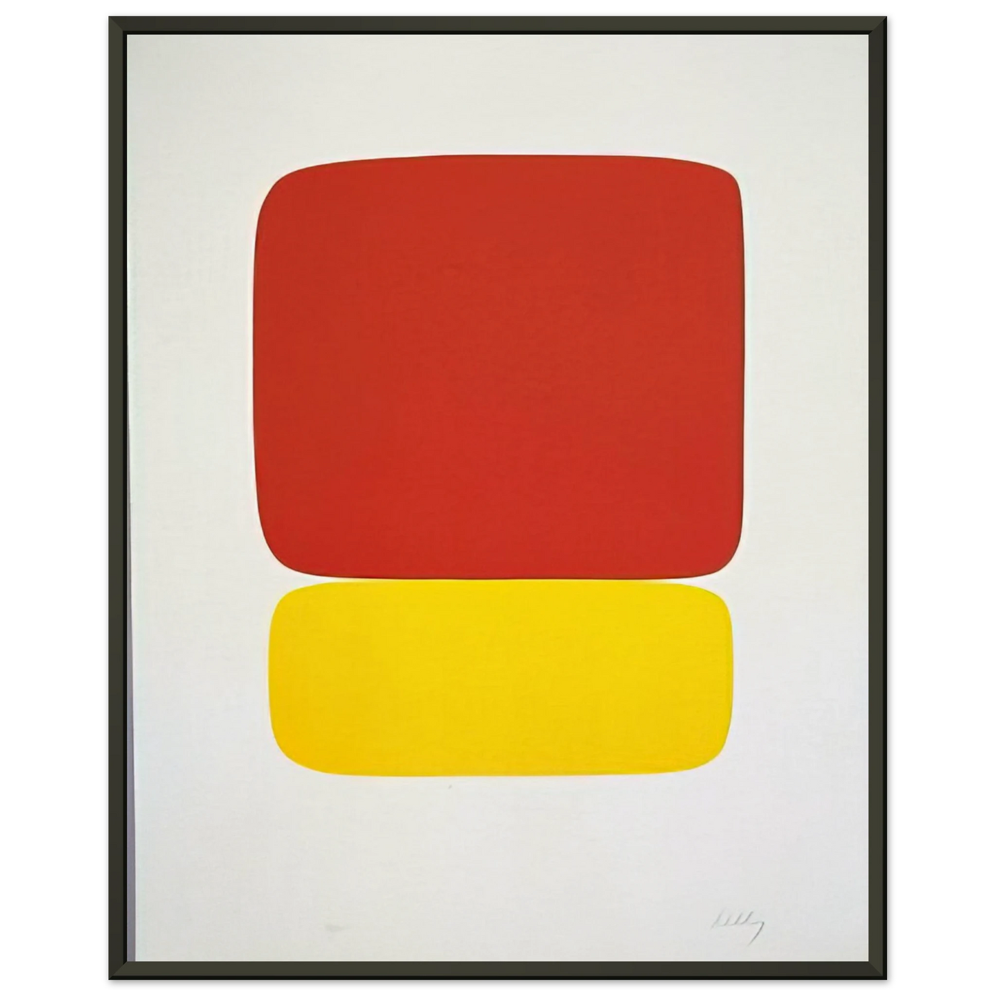 Ellsworth Kelly Red over Yellow from Suite of TwentySeven Color Lithographs Framed Art Print - Aluminum Frame - 60x80 cm / 24x32 inches