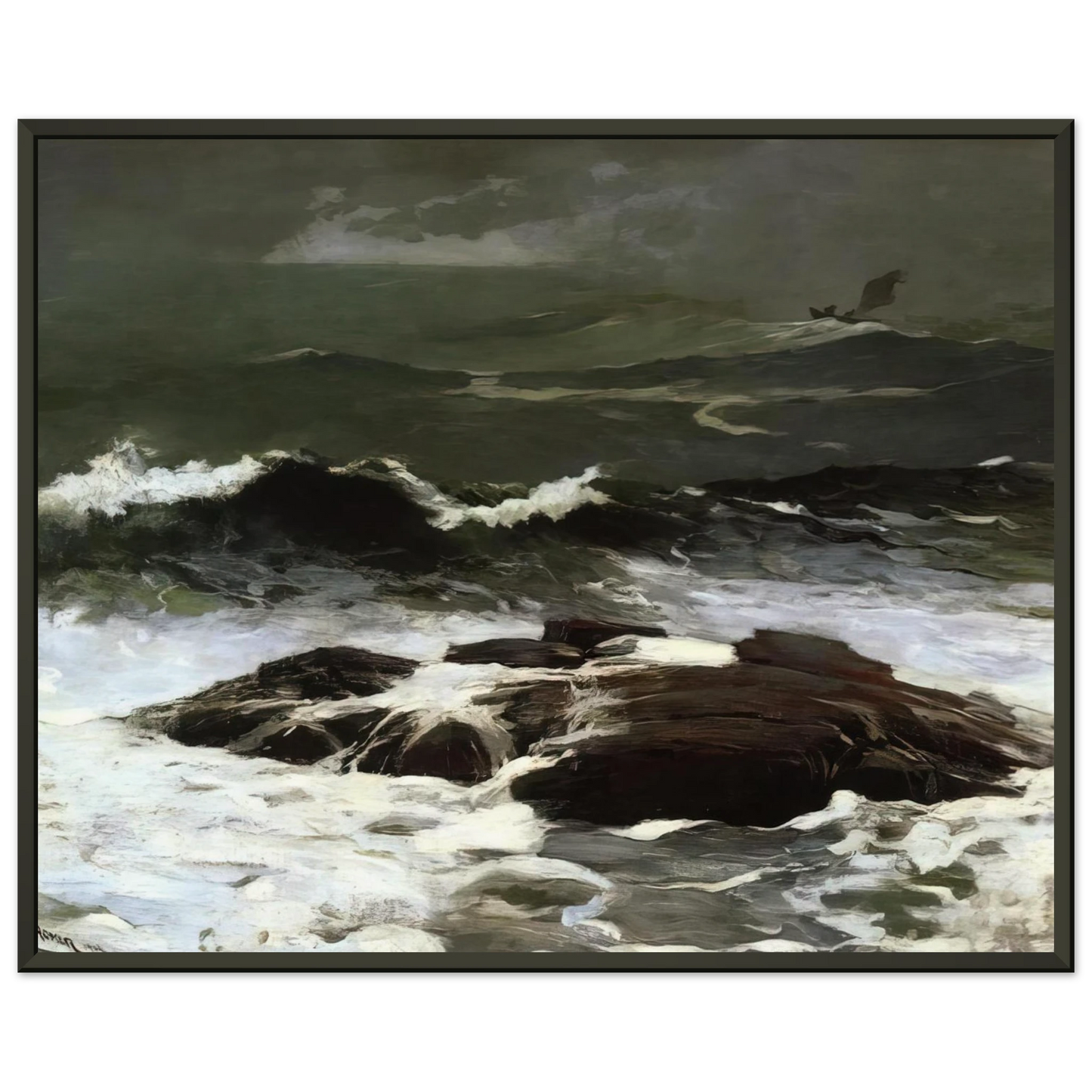 Winslow Homer SUMMER SQUALL 1904 Framed Art Print - Aluminum Frame - 70x100 cm / 28x40 inches