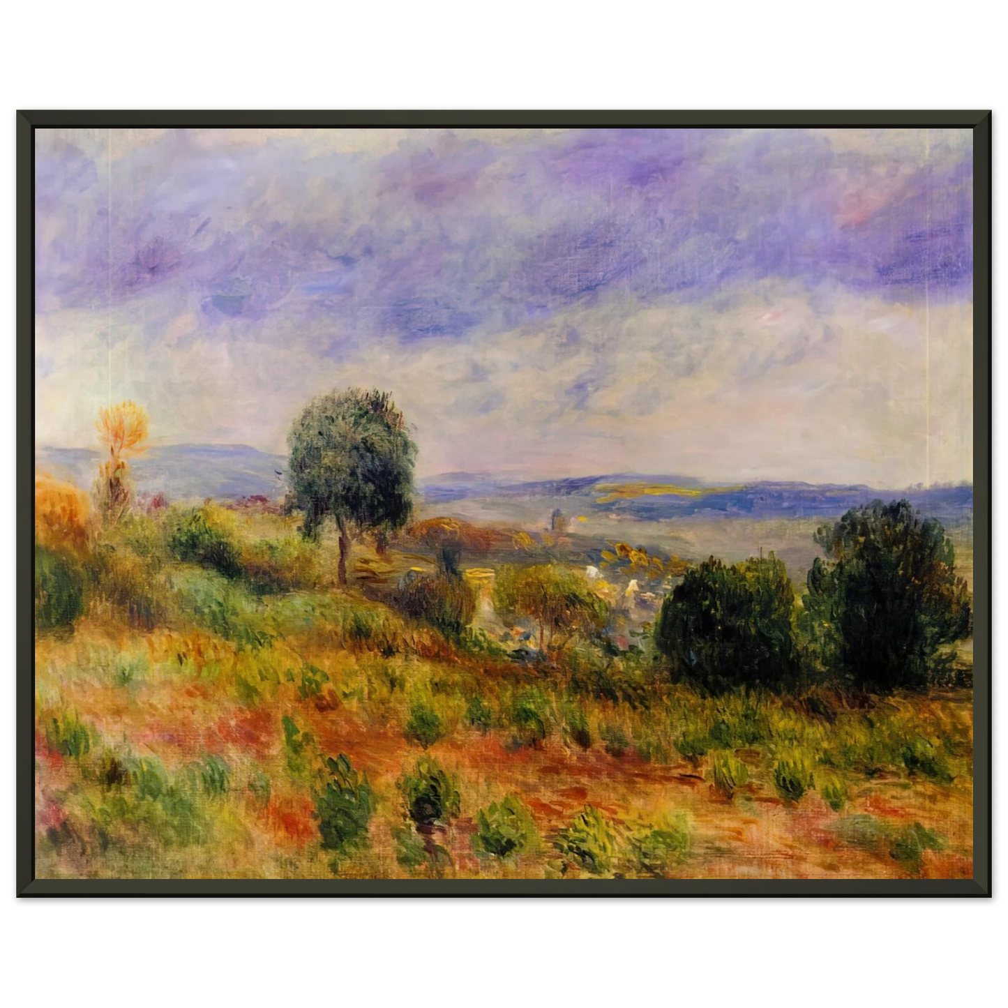 PierreAuguste Renoir Landscape Auvers sur Oise Framed Art Print - Aluminum Frame - 70x100 cm / 28x40 inches