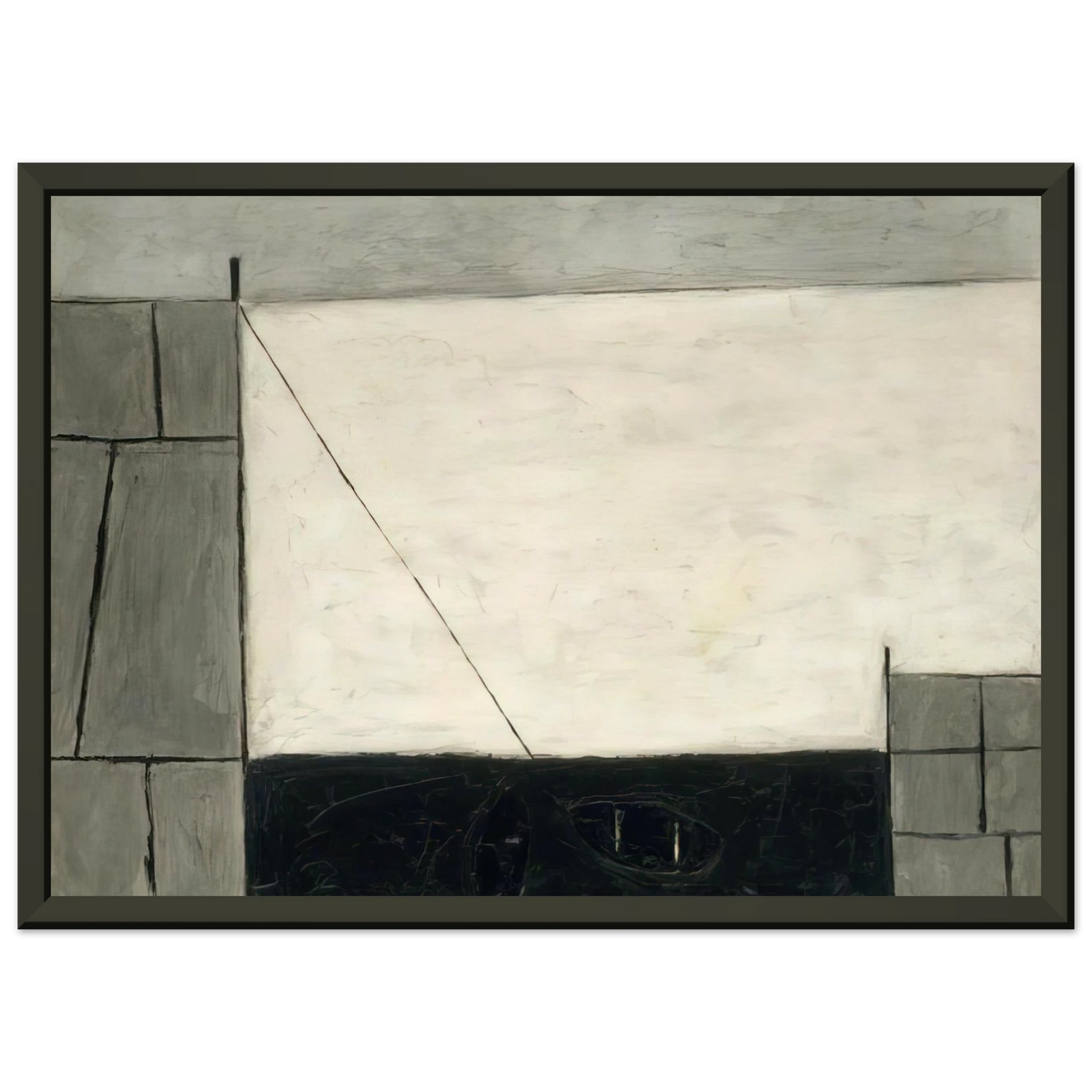 William Scott Cornish Harbour 1951 Framed Art Print - Aluminum Frame - 60x80 cm / 24x32 inches