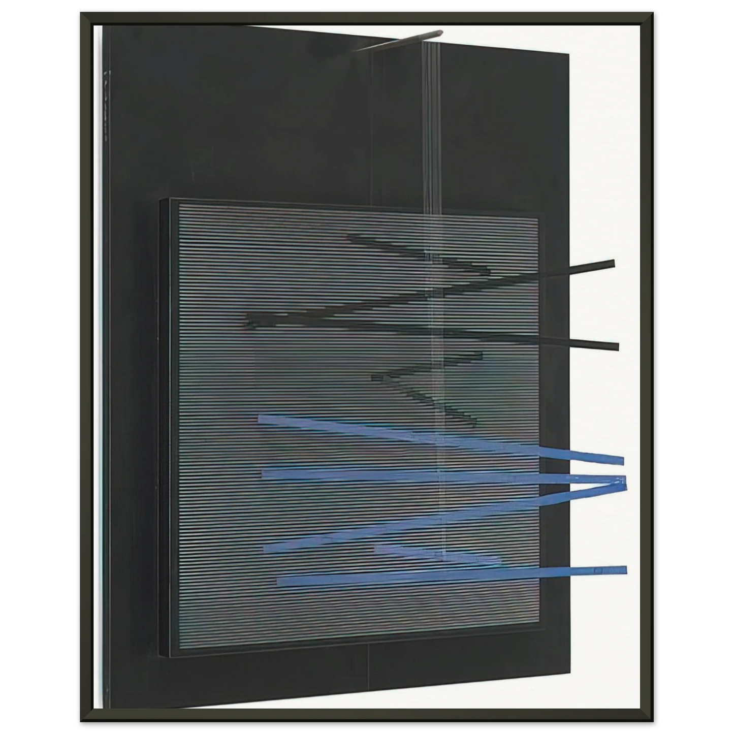Jesus Rafael Soto PETITE VIBRATION BRIQUE ET NOIRE 1966 Framed Art Print - Aluminum Frame - 60x80 cm / 24x32 inches