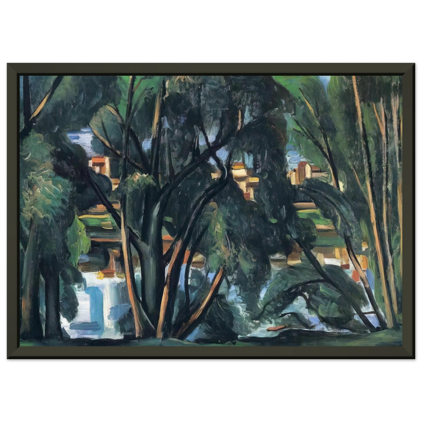 Andre Derain TREES ON THE BANKS OF THE SEINE 1913 Framed Art Print - Aluminum Frame - 40x50 cm / 16x20 inches