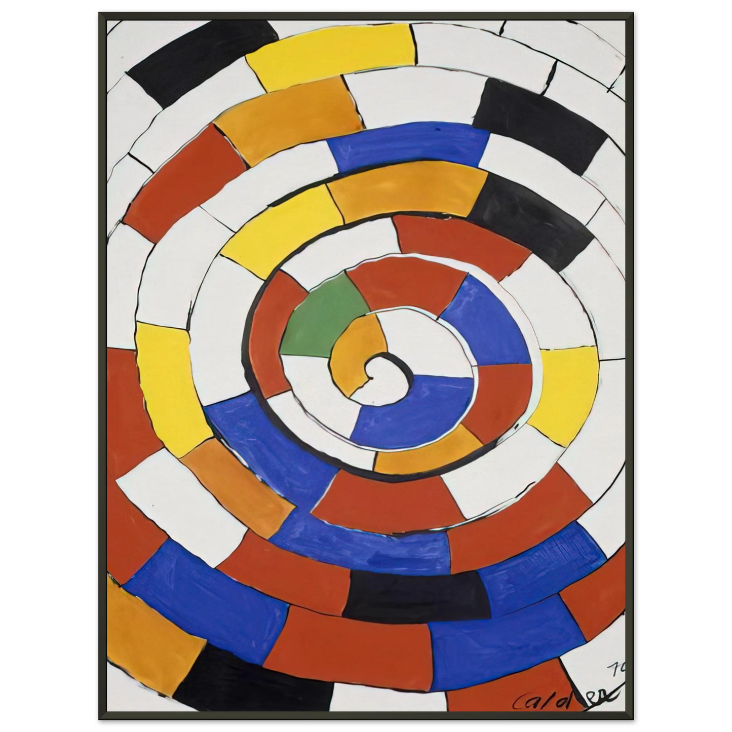 Alexander Calder SPIRAL 1970 Framed Art Print - Aluminum Frame - 60x80 cm / 24x32 inches