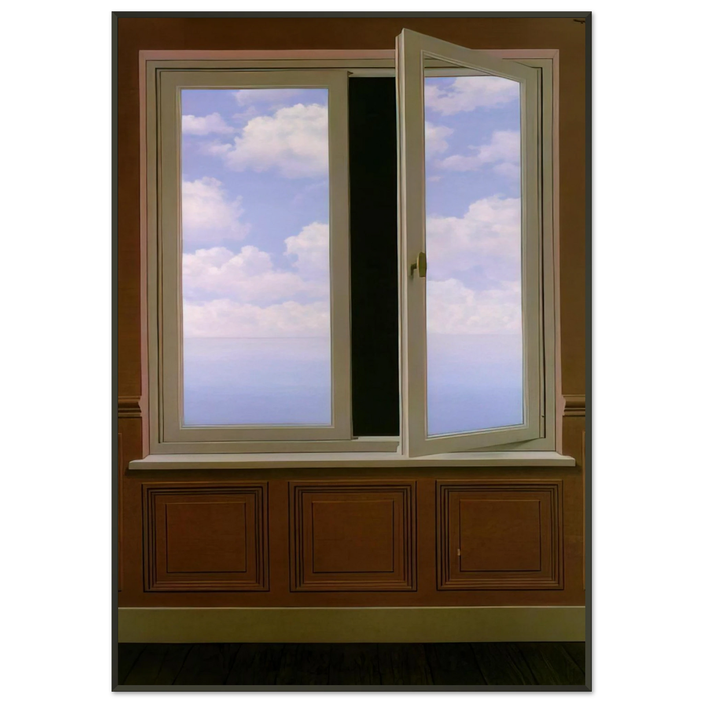 Rene Magritte THE LOOKING GLASS 1963 Framed Art Print - Aluminum Frame - 21x29.7 cm / 8x12"