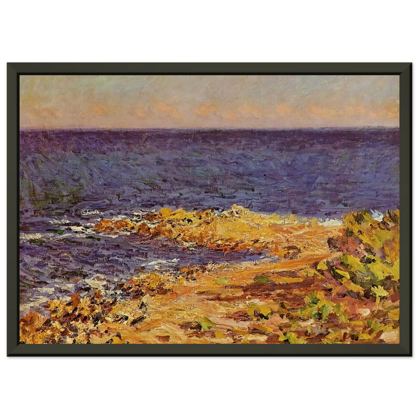 claude monet The Big Blue Mediterranean at Antibes Framed Art Print - Aluminum Frame - 70x100 cm / 28x40 inches