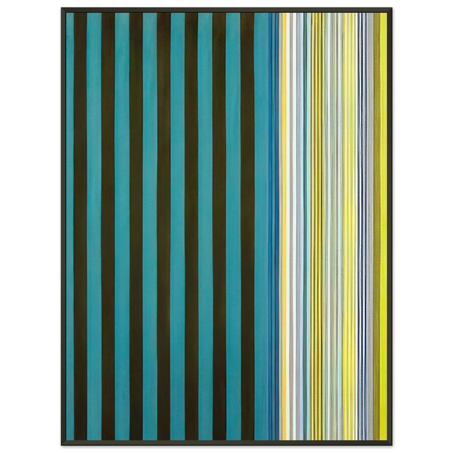 Gene Davis  Green Stripes  1970 Framed Art Print  - Aluminum Frame - 60x80 cm / 24x32 inches