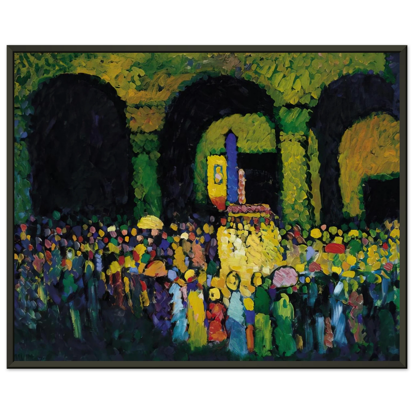 Wassily Kandinsky THE LUDWIGSKIRCHE IN MUNICH 1908 Framed Art Print - Aluminum Frame - 70x100 cm / 28x40 inches