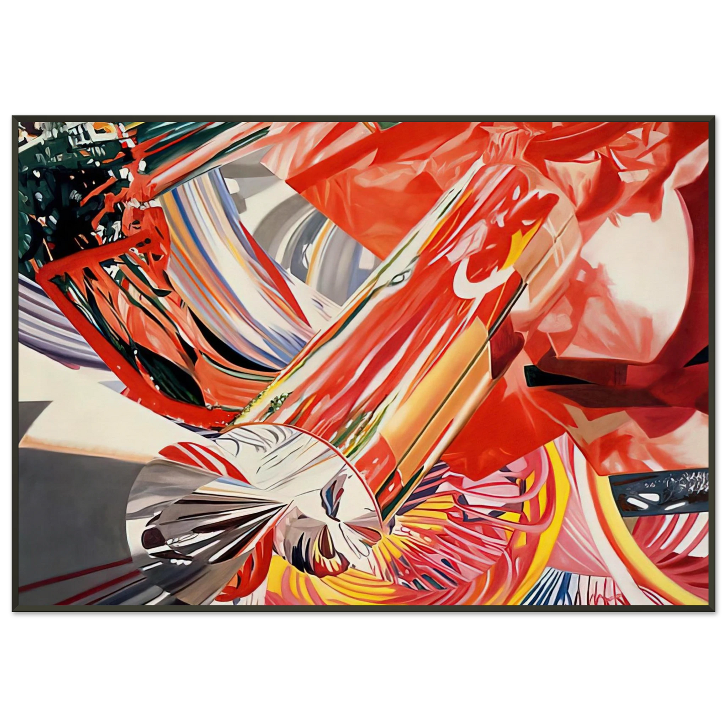 James Rosenquist Hitchhiker Speed of Light Framed Art Print - Aluminum Frame - 21x29.7 cm / 8x12"