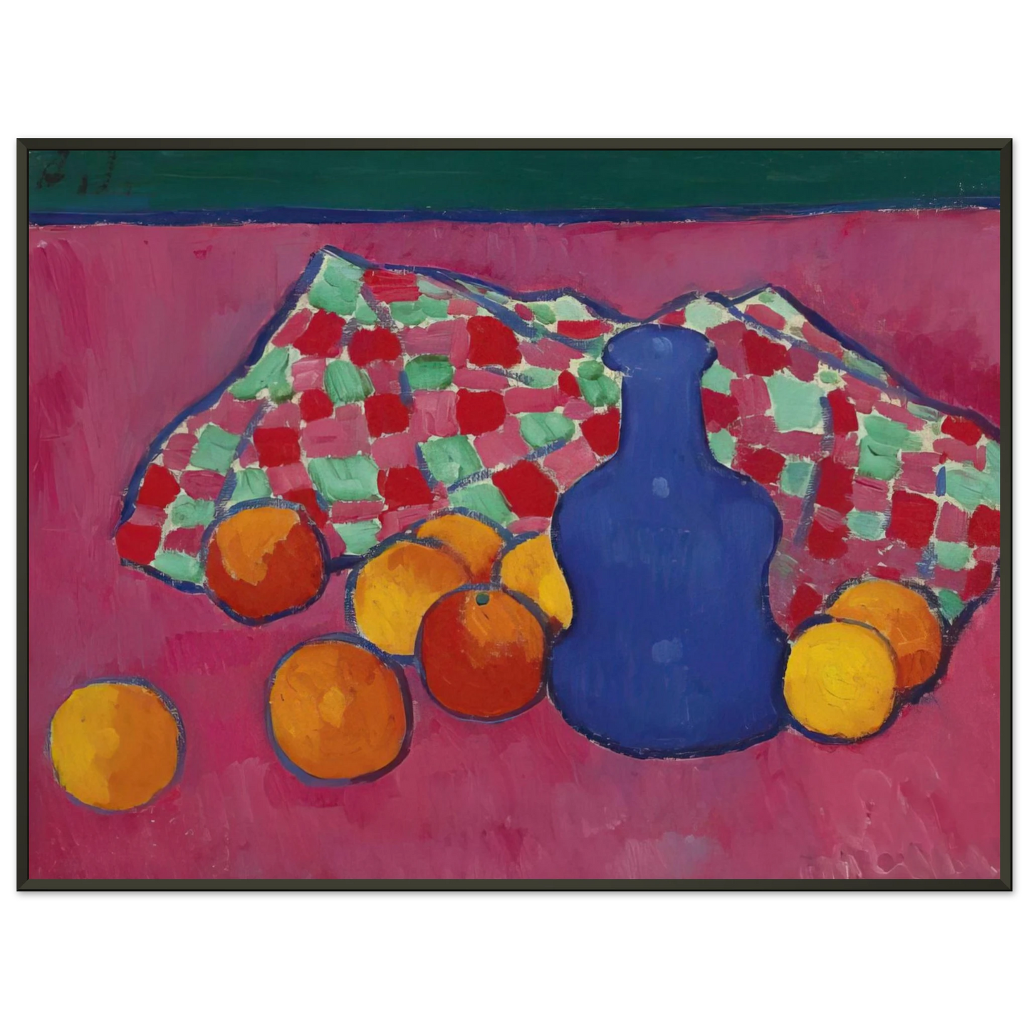 Alexej von Jawlensky BLAUE VASE MIT ORANGEN 1908 Framed Art Print - Aluminum Frame - 40x50 cm / 16x20 inches
