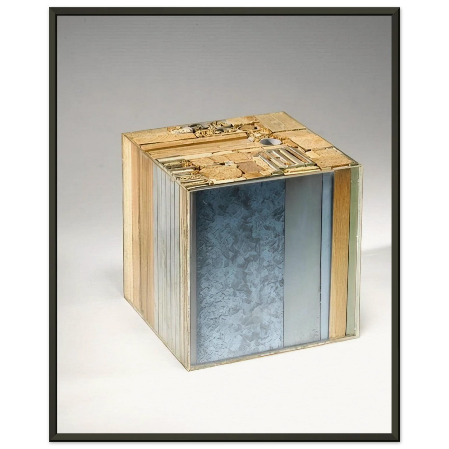 Alighiero Boetti CUBO 1968 Framed Art Print - Aluminum Frame - 40x50 cm / 16x20 inches