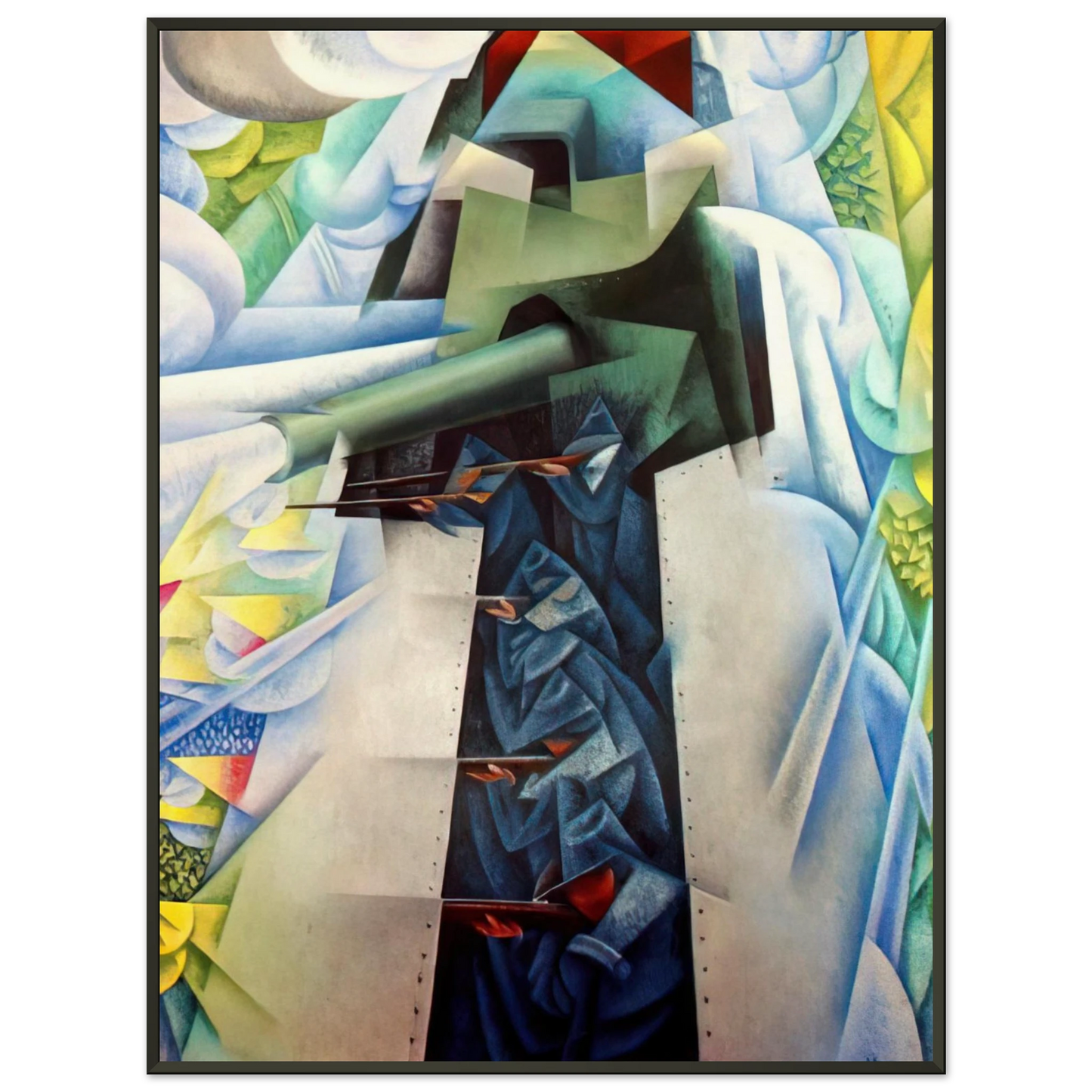 Carlo Carra ARMTRAIN Framed Art Print - Aluminum Frame - 60x80 cm / 24x32 inches