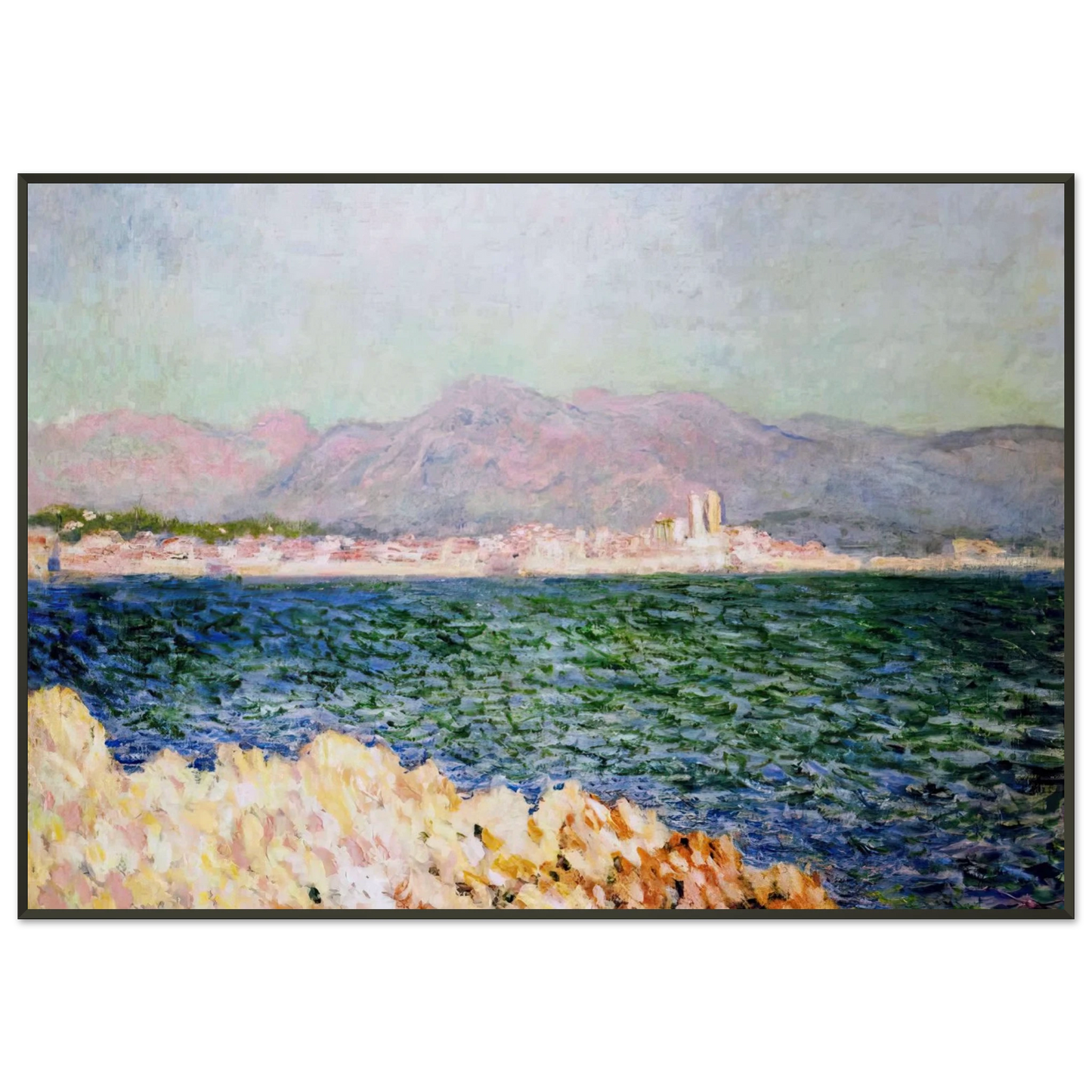 claude monet  The Gulf of Antibes Framed Art Print  - Aluminum Frame - 21x29.7 cm / 8x12"