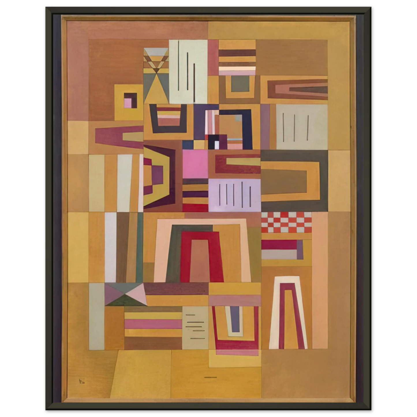 Wassily Kandinsky  COMPENSATION ROSE 1933 Framed Art Print  - Aluminum Frame - 70x100 cm / 28x40 inches