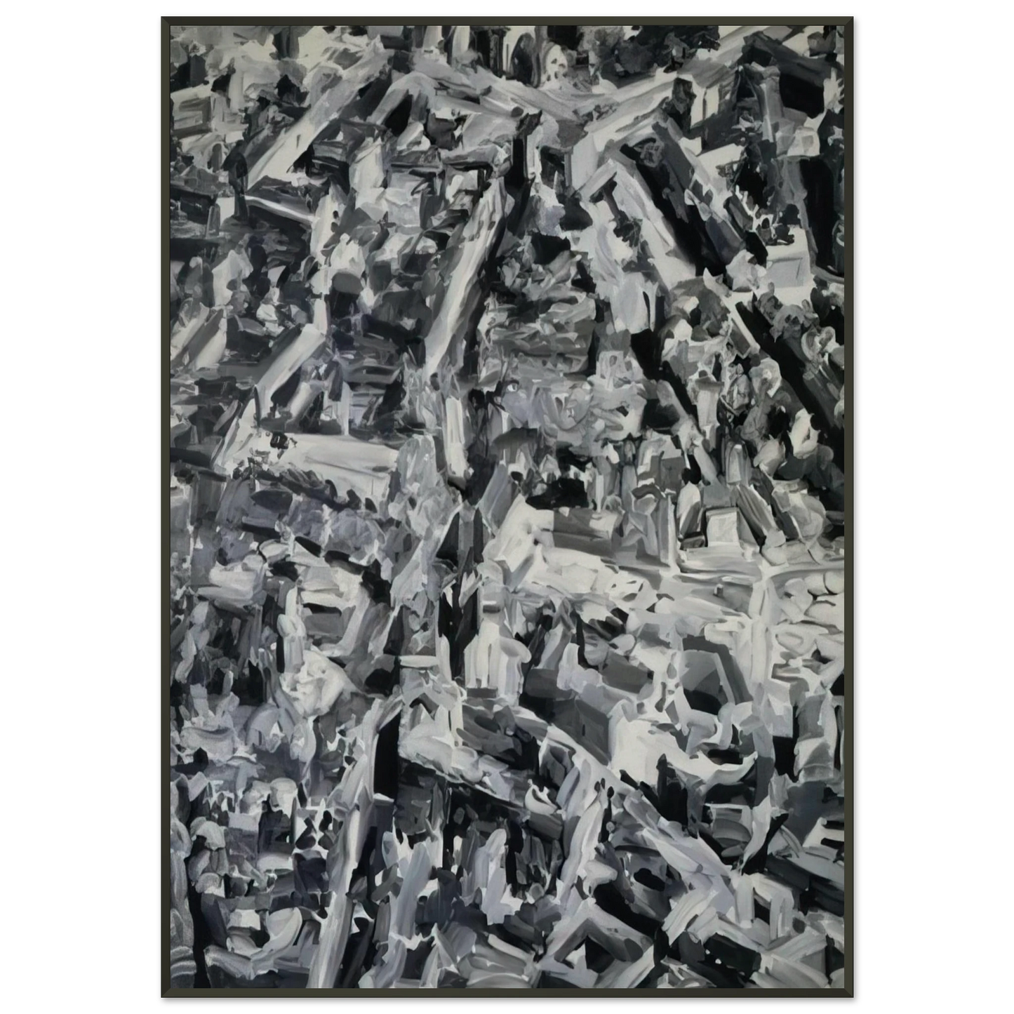 Gerhard Richter TOWNSCAPE F 1968 Framed Art Print - Aluminum Frame - 21x29.7 cm / 8x12"