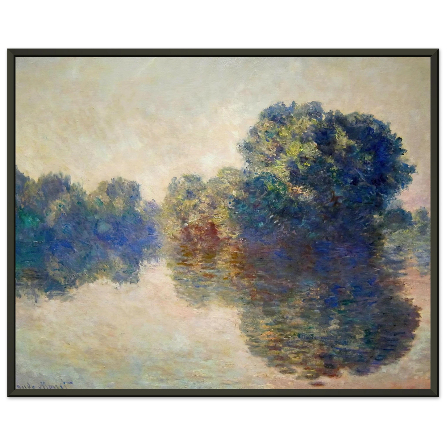 claude monet The Seine near Giverny Framed Art Print - Aluminum Frame - 60x80 cm / 24x32 inches