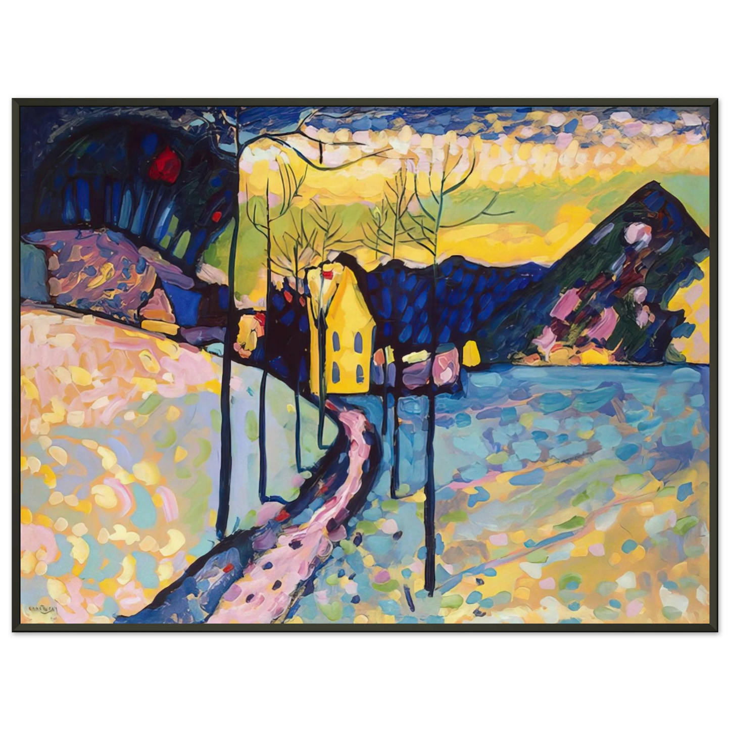 Wassily Kandinsky WINTER LANDSCAPE 1909 Framed Art Print - Aluminum Frame - 60x80 cm / 24x32 inches