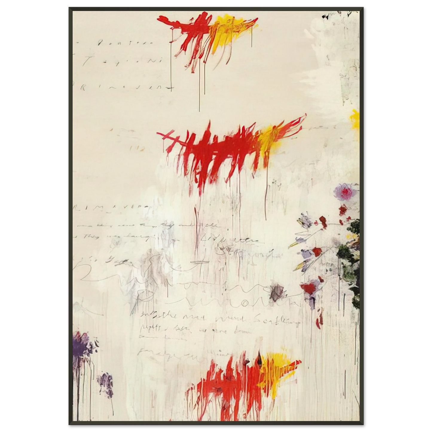 Cy Twombly Quattro stagioni I Primavera Framed Art Print - Aluminum Frame - 21x29.7 cm / 8x12"