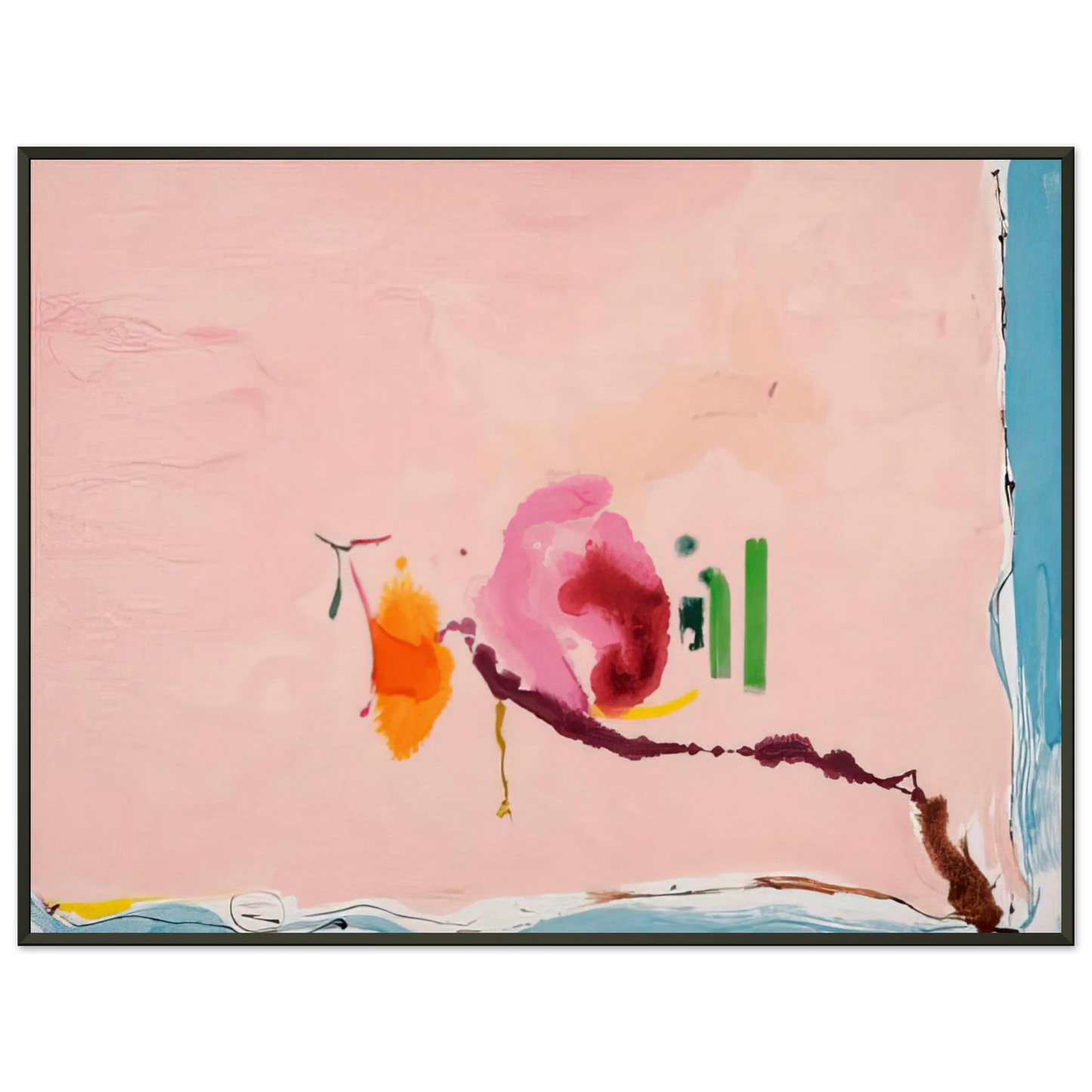 Helen Frankenthaler  Flirt  1995 Framed Art Print  - Aluminum Frame - 70x100 cm / 28x40 inches