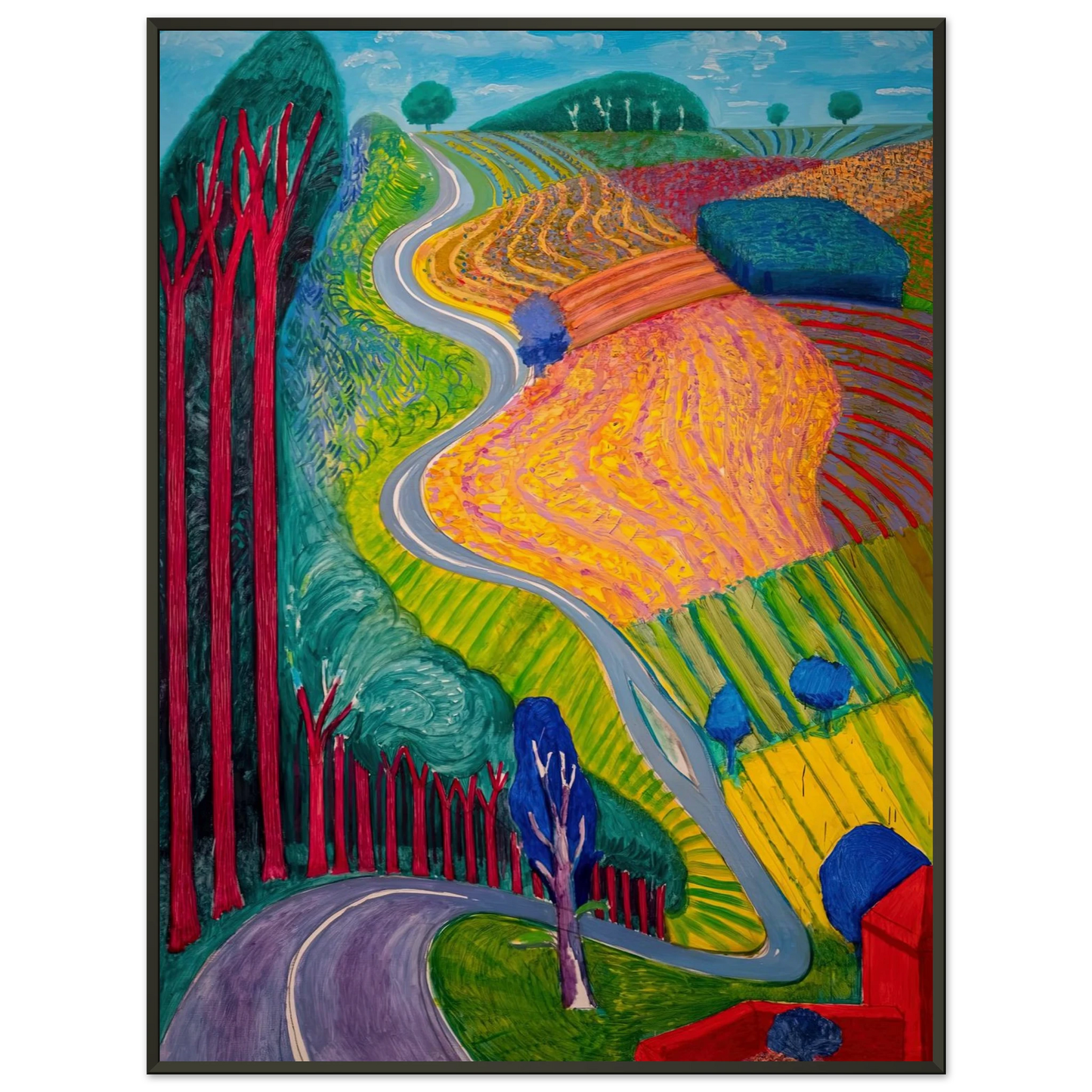 David Hockney David Hockney Framed Art Print - Aluminum Frame - 60x80 cm / 24x32 inches