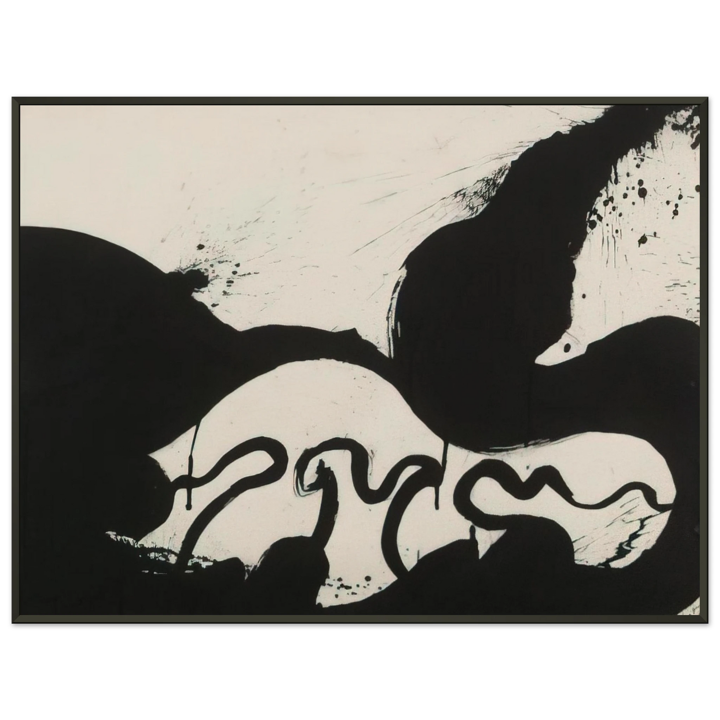 Norman Bluhm Untitled 1973 Framed Art Print - Aluminum Frame - 40x50 cm / 16x20 inches