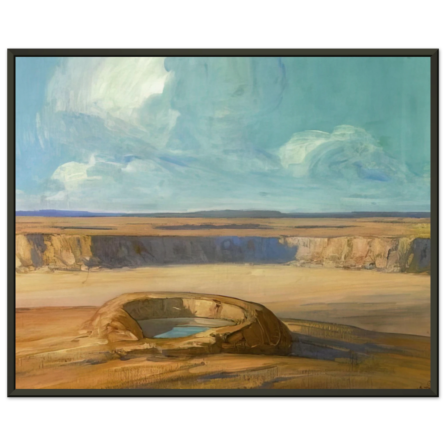 Xavier Martinez The Waterhole Tonalism Framed Art Print - Aluminum Frame - 40x50 cm / 16x20 inches