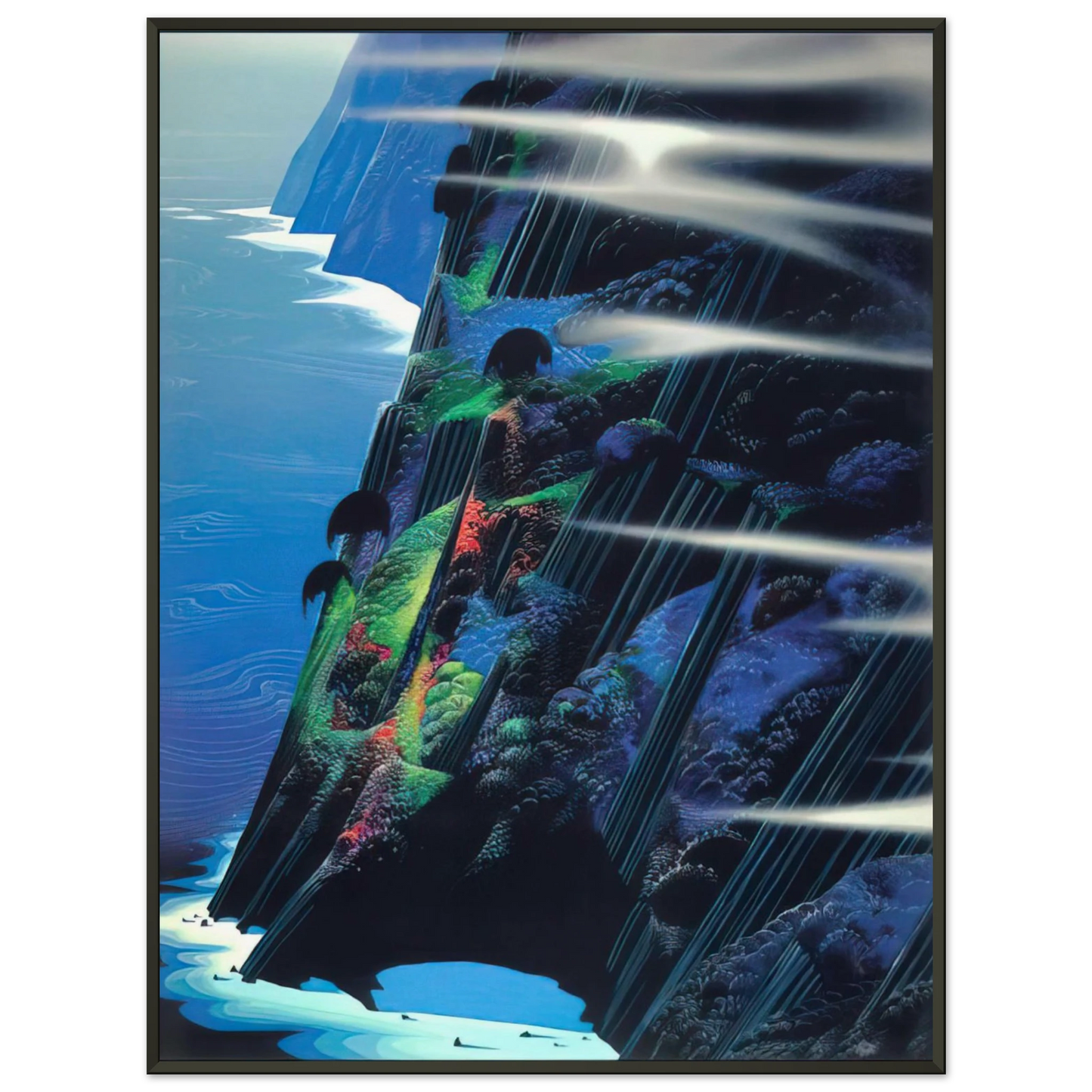 Eyvind Earle Where Dreams are Born Framed Art Print - Aluminum Frame - 60x80 cm / 24x32 inches