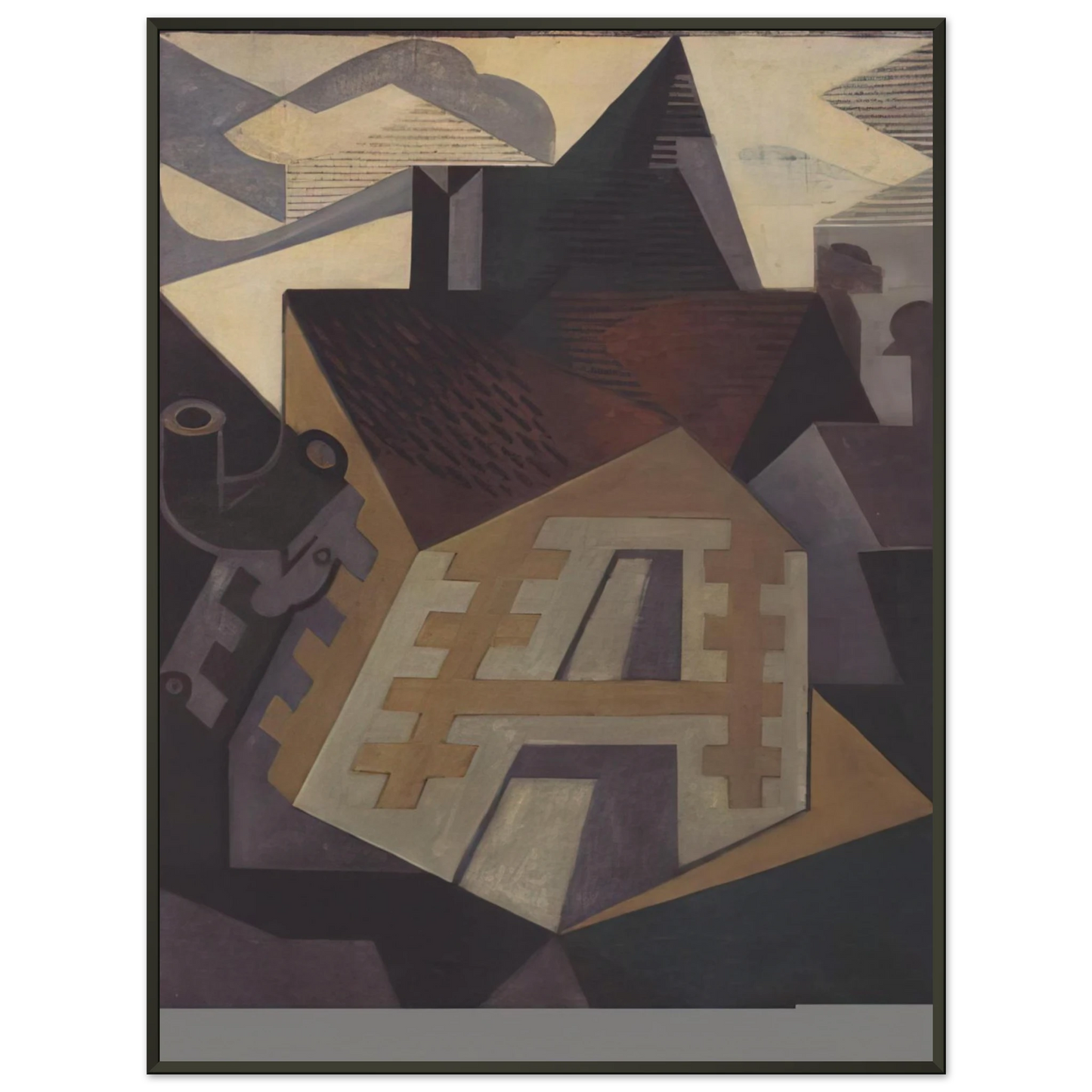 Juan Gris LANDSCAPE AT BEAULIEU 1918 Framed Art Print - Aluminum Frame - 70x100 cm / 28x40 inches