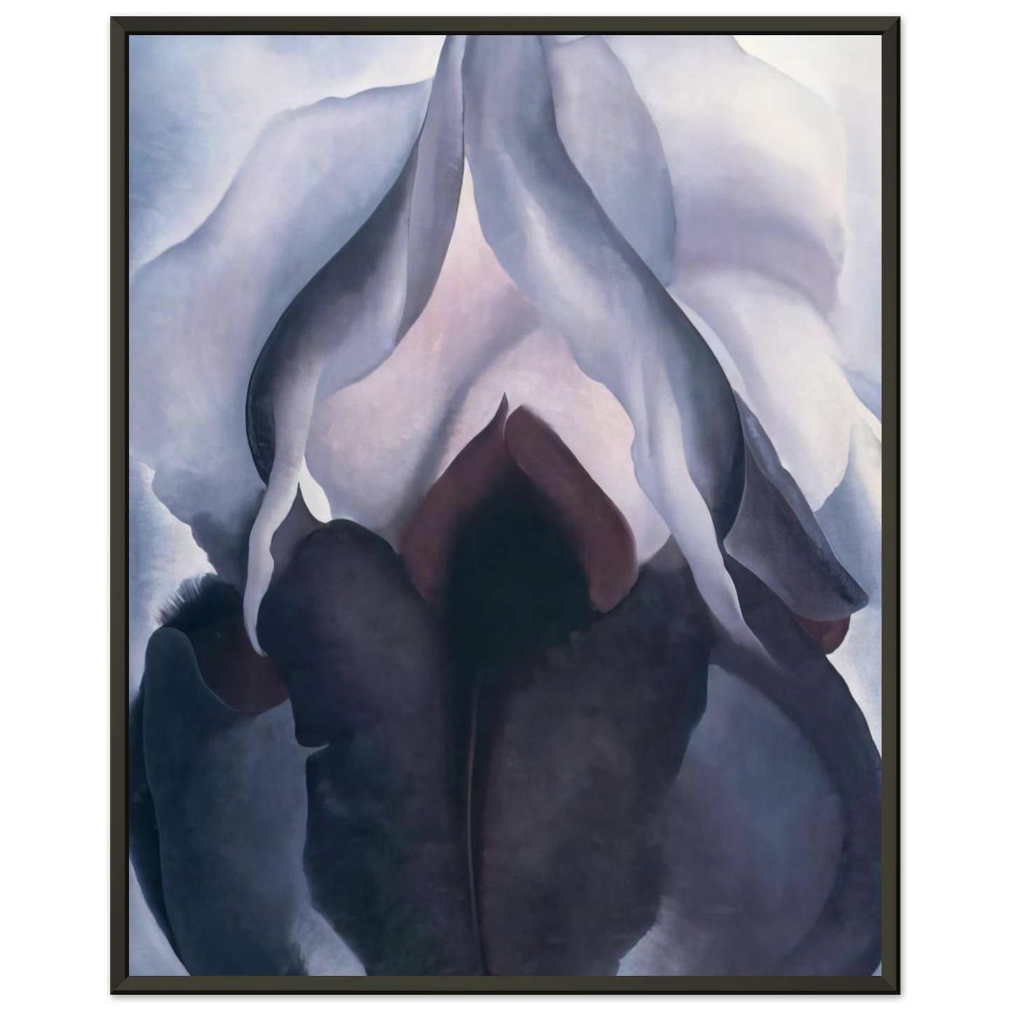 Georgia OKeeffe Black Iris III Framed Art Print - Aluminum Frame - 70x100 cm / 28x40 inches