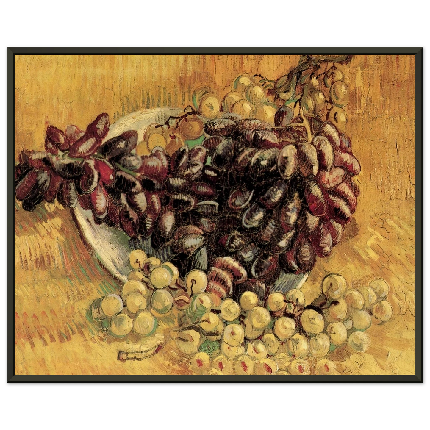 Vincent van Gogh  Still Life with Grapes Framed Art Print  - Aluminum Frame - 70x100 cm / 28x40 inches