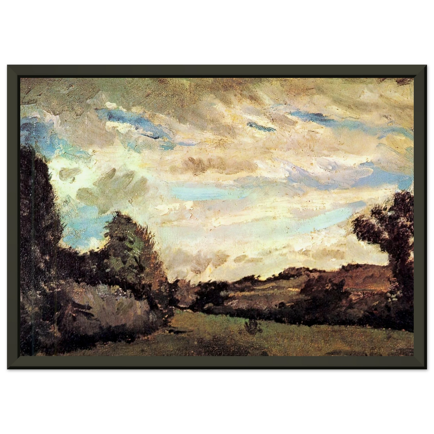 Vincent van Gogh  Landscape with Dunes Framed Art Print  - Aluminum Frame - 40x50 cm / 16x20 inches