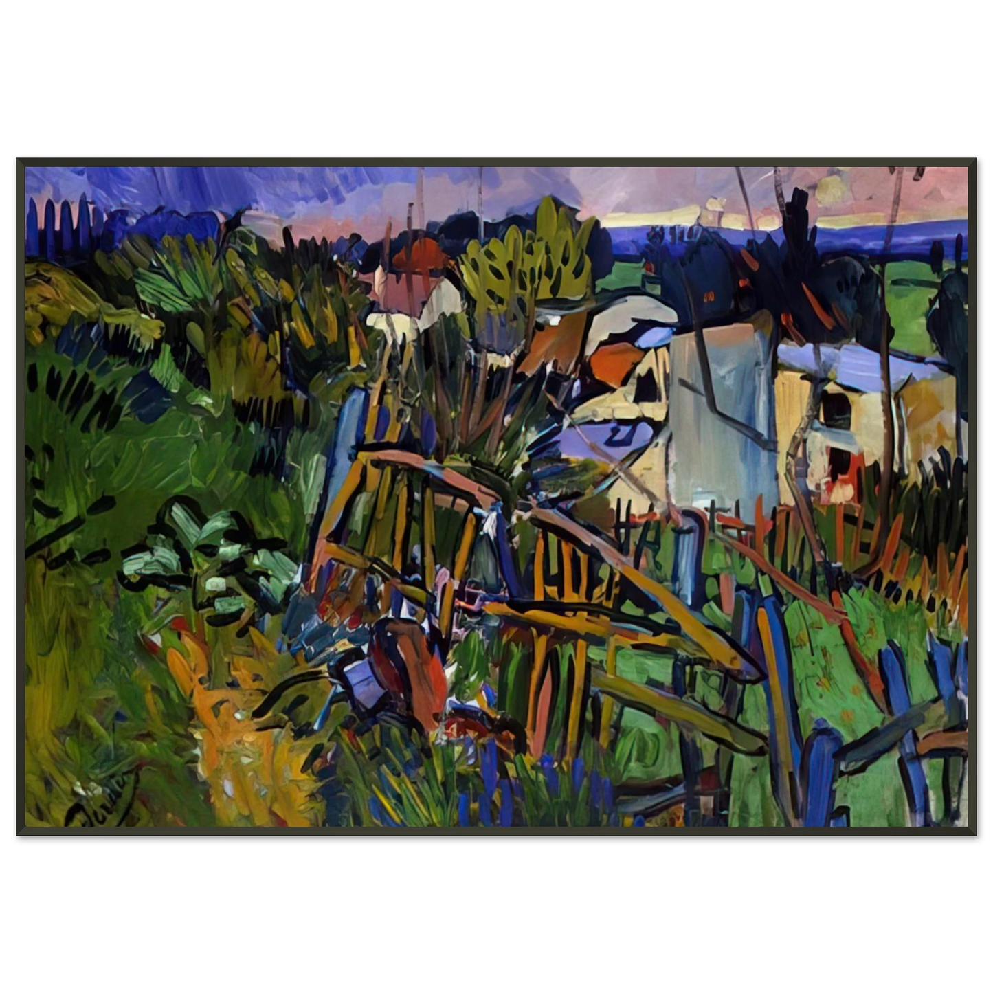 Andre Derain LANDSCAPE 1906 Framed Art Print - Aluminum Frame - 21x29.7 cm / 8x12"