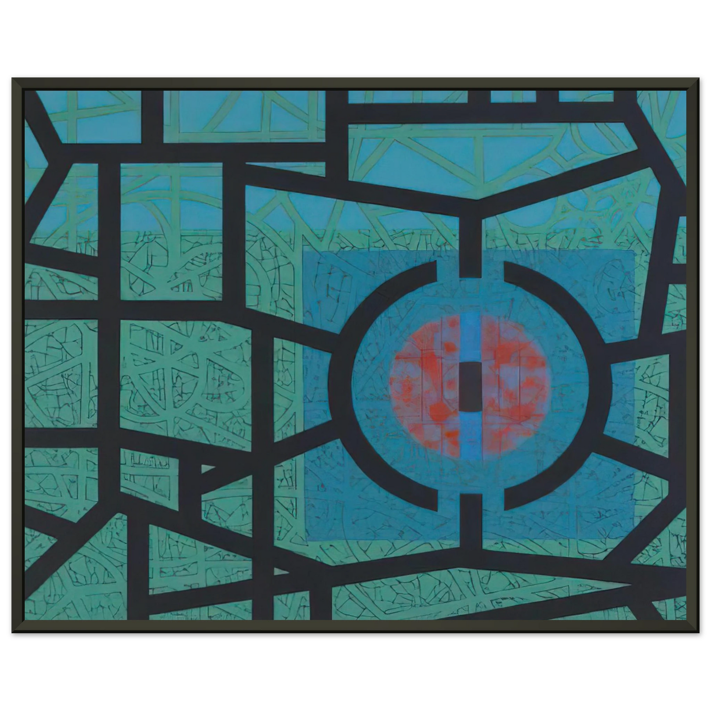 Jimmy Ernst Interior and Silence 1967 Framed Art Print - Aluminum Frame - 40x50 cm / 16x20 inches