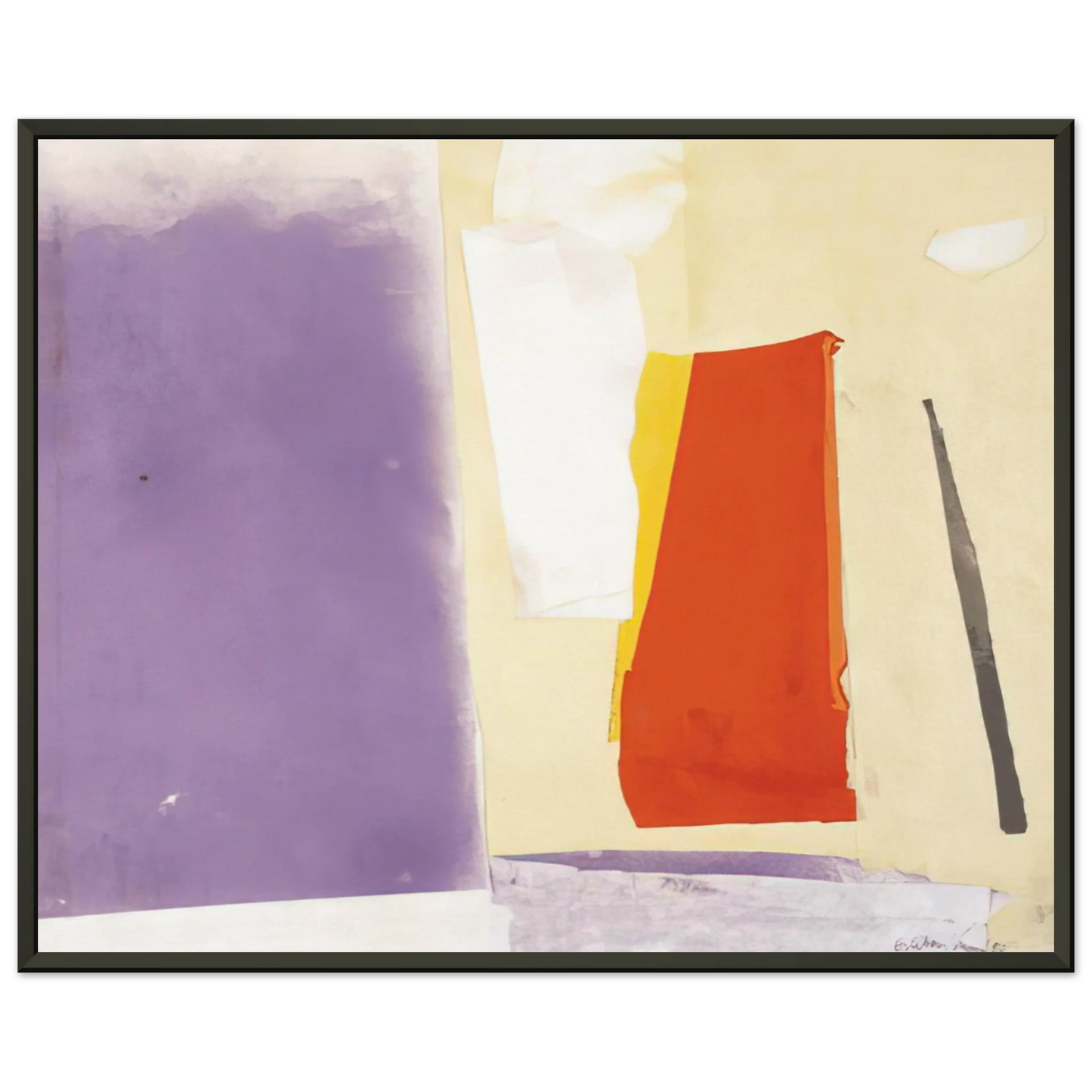 Esteban Vicente UNTITLED 1985 1 Framed Art Print - Aluminum Frame - 40x50 cm / 16x20 inches